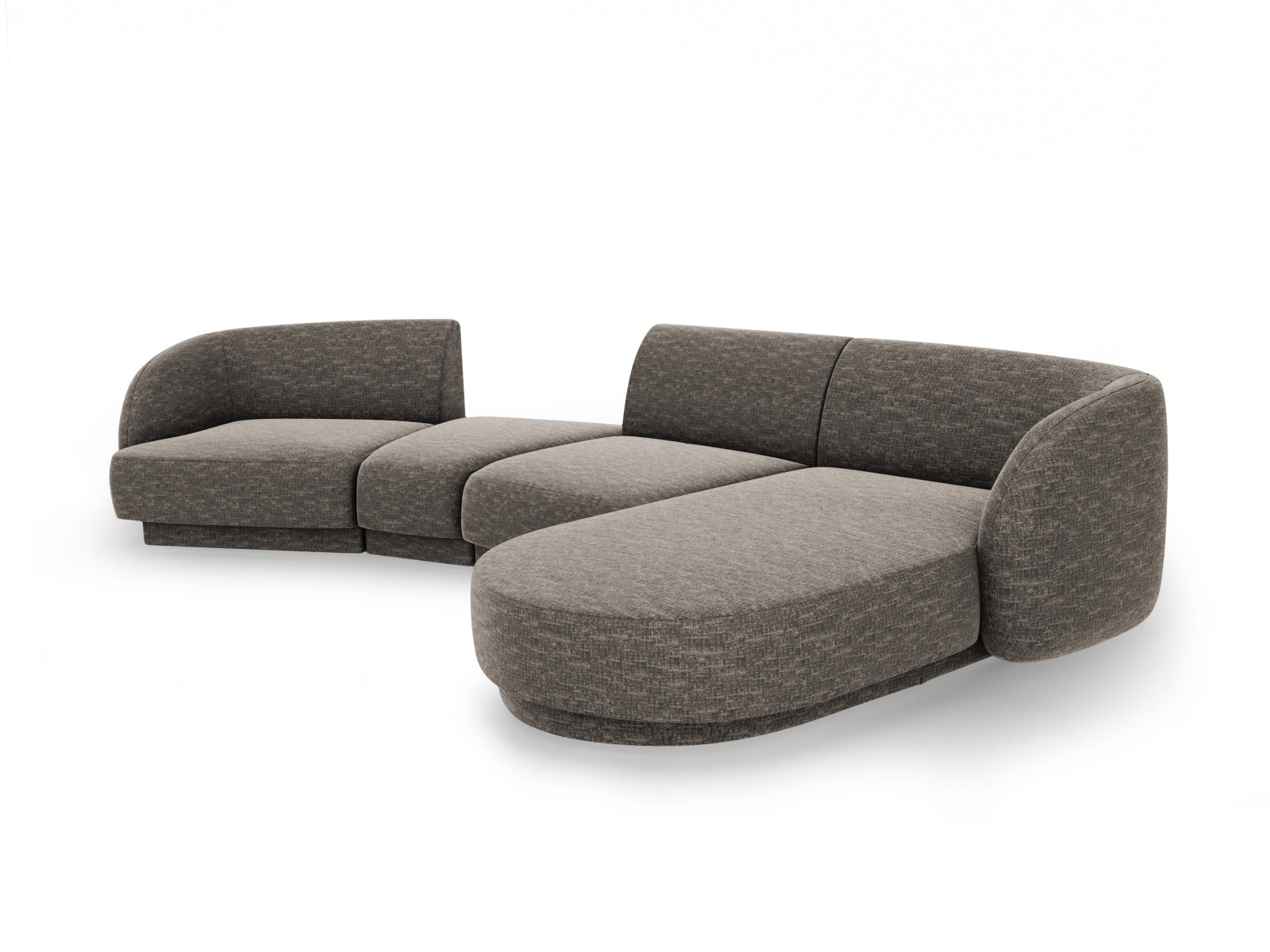 Miley Modulares Sofa rechts 4 Sitzer in Grey präsentiert im Onlineshop von KAQTU Design AG. L-Sofa rechts ist von Micadoni