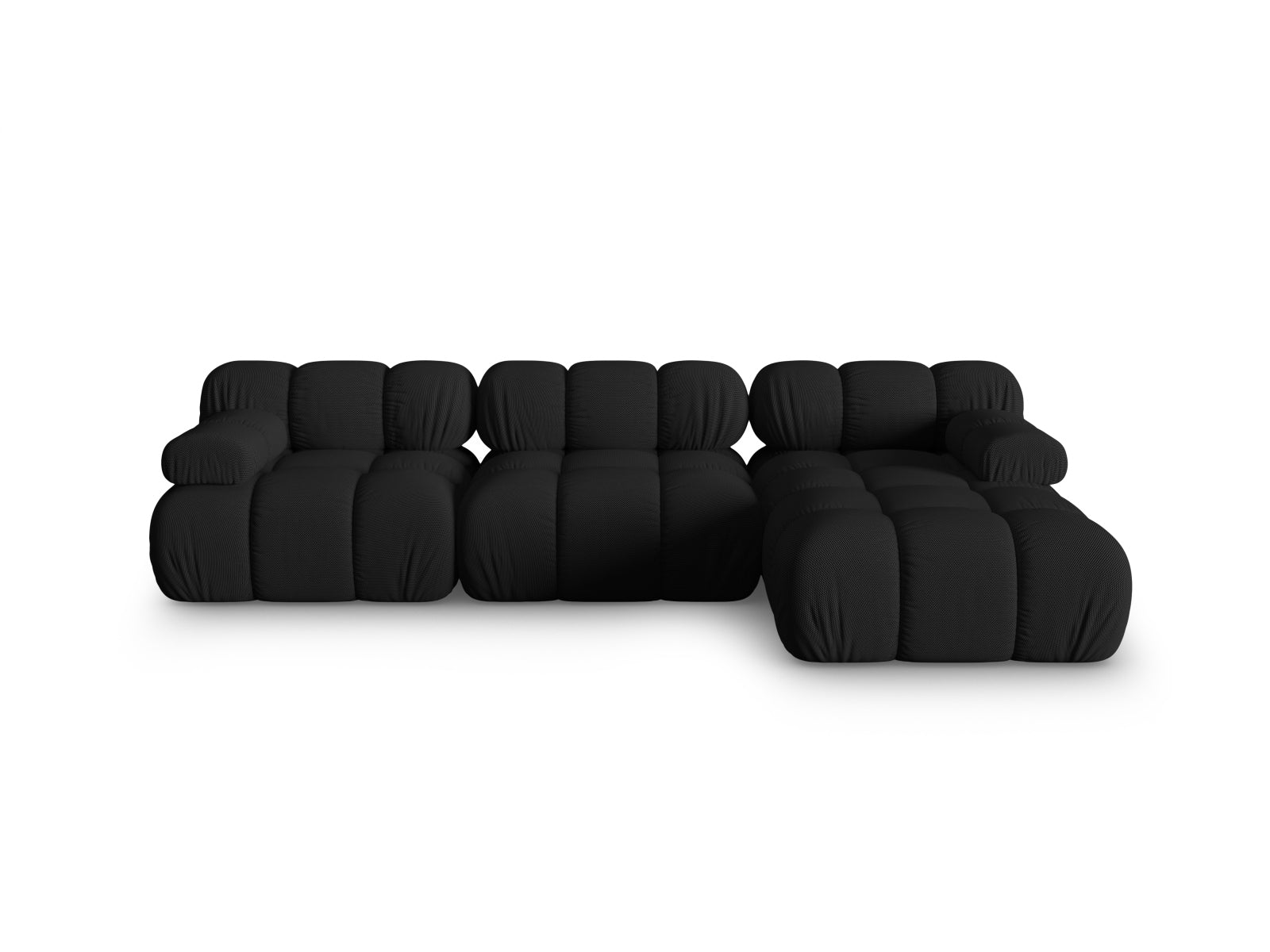Bellis Modulares Ecksofa rechts 4 Sitzer 155cm in Black-Sonic präsentiert im Onlineshop von KAQTU Design AG. L-Sofa rechts ist von Micadoni