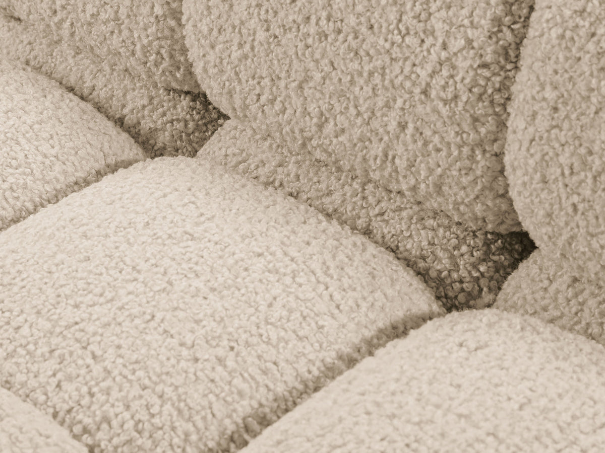 Bellis Boucle modulares Ecksofa rechts 4 Sitzer 155cm in Light Beige-Rolf präsentiert im Onlineshop von KAQTU Design AG. L-Sofa rechts ist von Micadoni