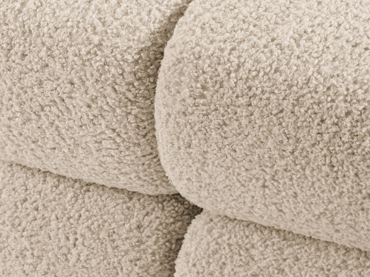 Bellis Boucle modulares Ecksofa rechts 4 Sitzer 155cm in Light Beige-Rolf präsentiert im Onlineshop von KAQTU Design AG. L-Sofa rechts ist von Micadoni