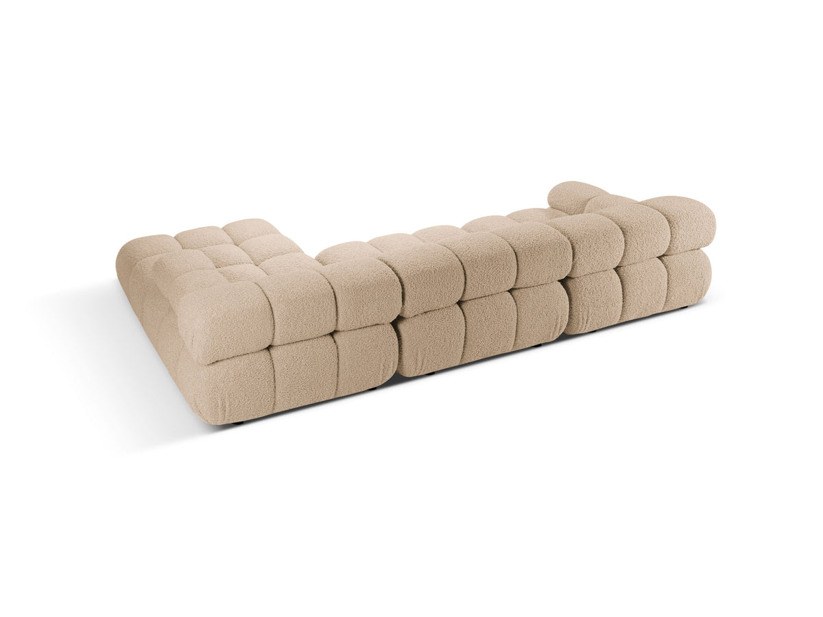 Bellis Boucle modulares Ecksofa rechts 4 Sitzer 155cm in Sand-Rolf präsentiert im Onlineshop von KAQTU Design AG. L-Sofa rechts ist von Micadoni