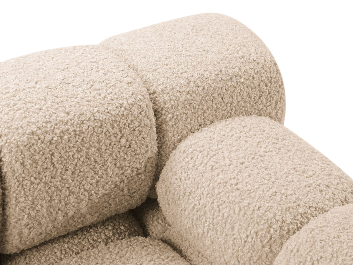 Bellis Boucle modulares Ecksofa rechts 4 Sitzer 155cm in Sand-Rolf präsentiert im Onlineshop von KAQTU Design AG. L-Sofa rechts ist von Micadoni