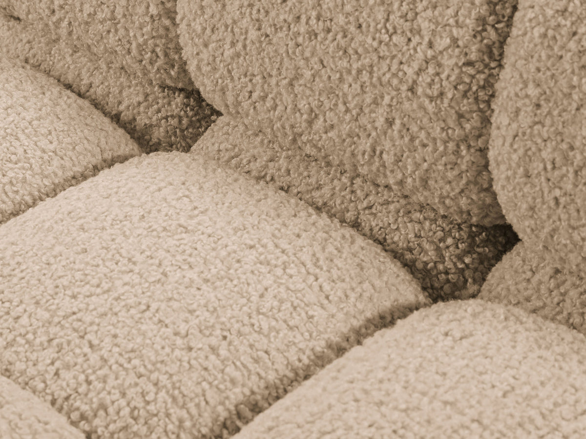 Bellis Boucle modulares Ecksofa rechts 4 Sitzer 155cm in Sand-Rolf präsentiert im Onlineshop von KAQTU Design AG. L-Sofa rechts ist von Micadoni