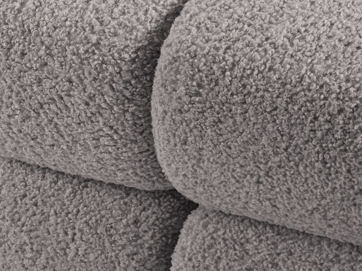 Bellis Boucle modulares Ecksofa rechts 4 Sitzer 155cm in Light Grey-Rolf präsentiert im Onlineshop von KAQTU Design AG. L-Sofa rechts ist von Micadoni