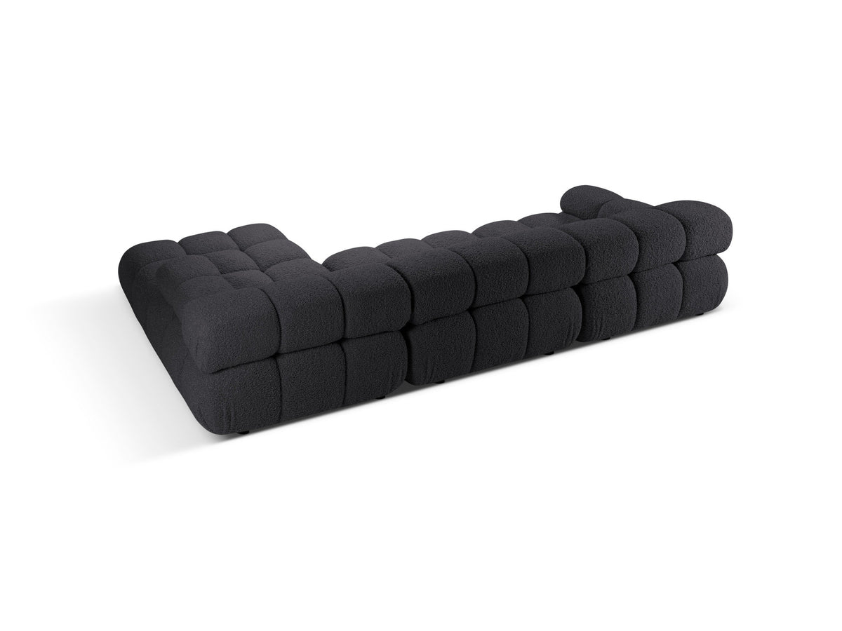 Bellis Boucle modulares Ecksofa rechts 4 Sitzer 155cm in Graphite-Rolf präsentiert im Onlineshop von KAQTU Design AG. L-Sofa rechts ist von Micadoni