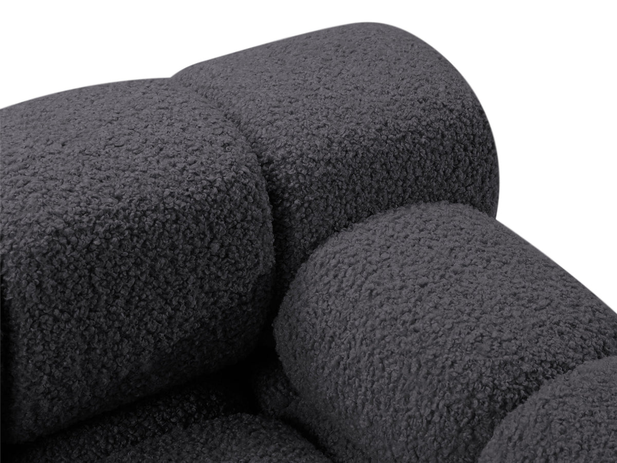 Bellis Boucle modulares Ecksofa rechts 4 Sitzer 155cm in Graphite-Rolf präsentiert im Onlineshop von KAQTU Design AG. L-Sofa rechts ist von Micadoni