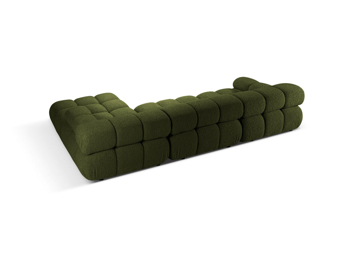 Bellis Boucle modulares Ecksofa rechts 4 Sitzer 155cm in Green-Rolf präsentiert im Onlineshop von KAQTU Design AG. L-Sofa rechts ist von Micadoni