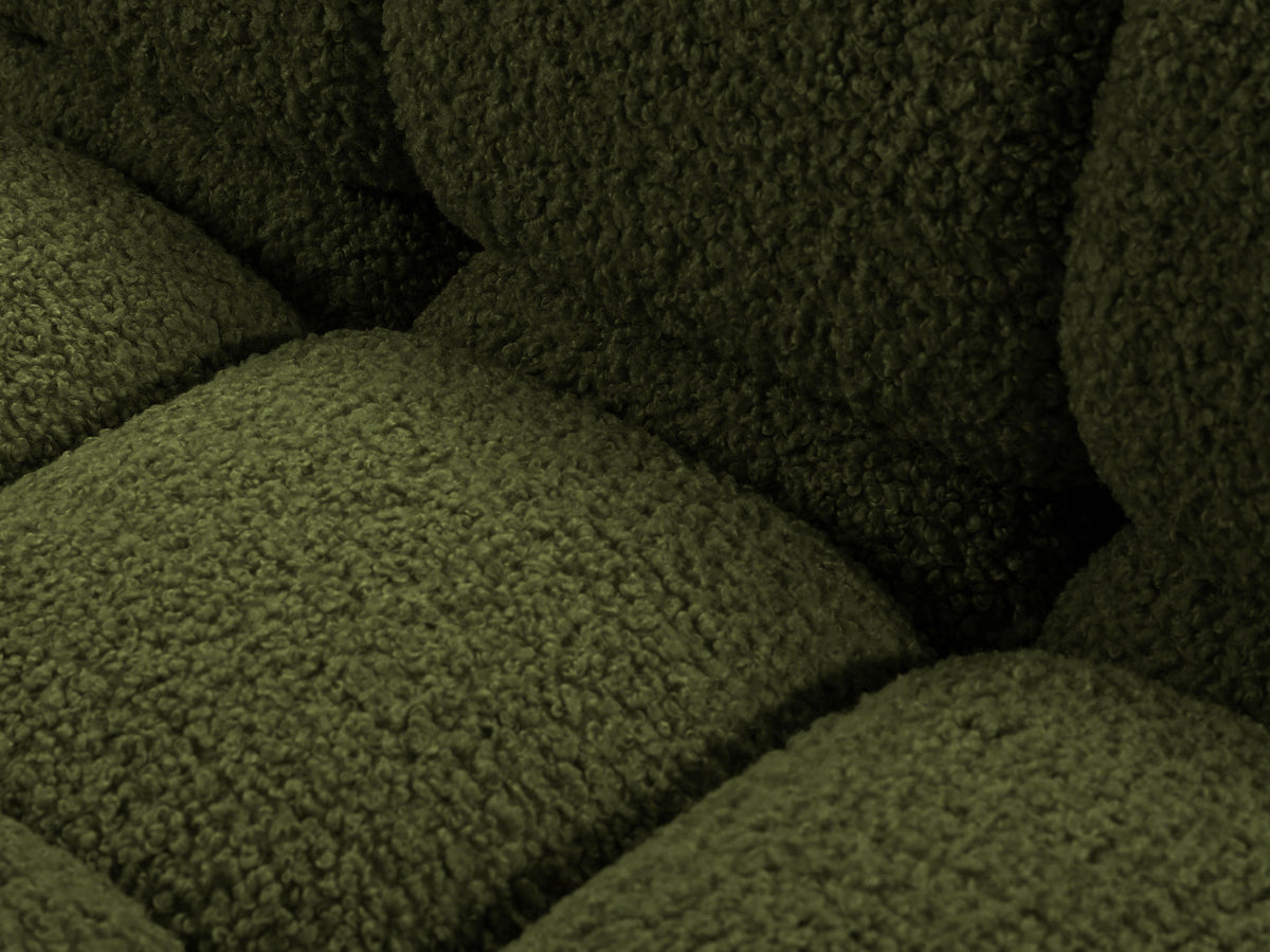 Bellis Boucle modulares Ecksofa rechts 4 Sitzer 155cm in Green-Rolf präsentiert im Onlineshop von KAQTU Design AG. L-Sofa rechts ist von Micadoni