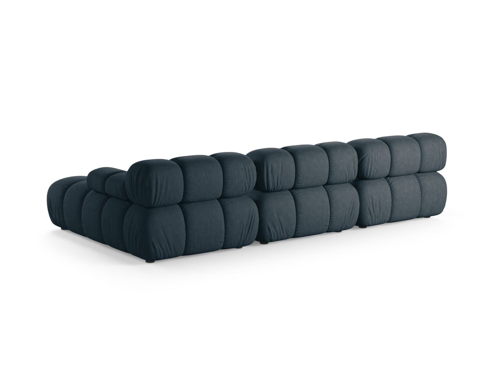 Elegantes 4-Sitzer Ecksofa Bellis in stilvollem Petrol, ideal für entspannte Abende im Wohnzimmer. Hochwertige Verarbeitung von Micadoni.
