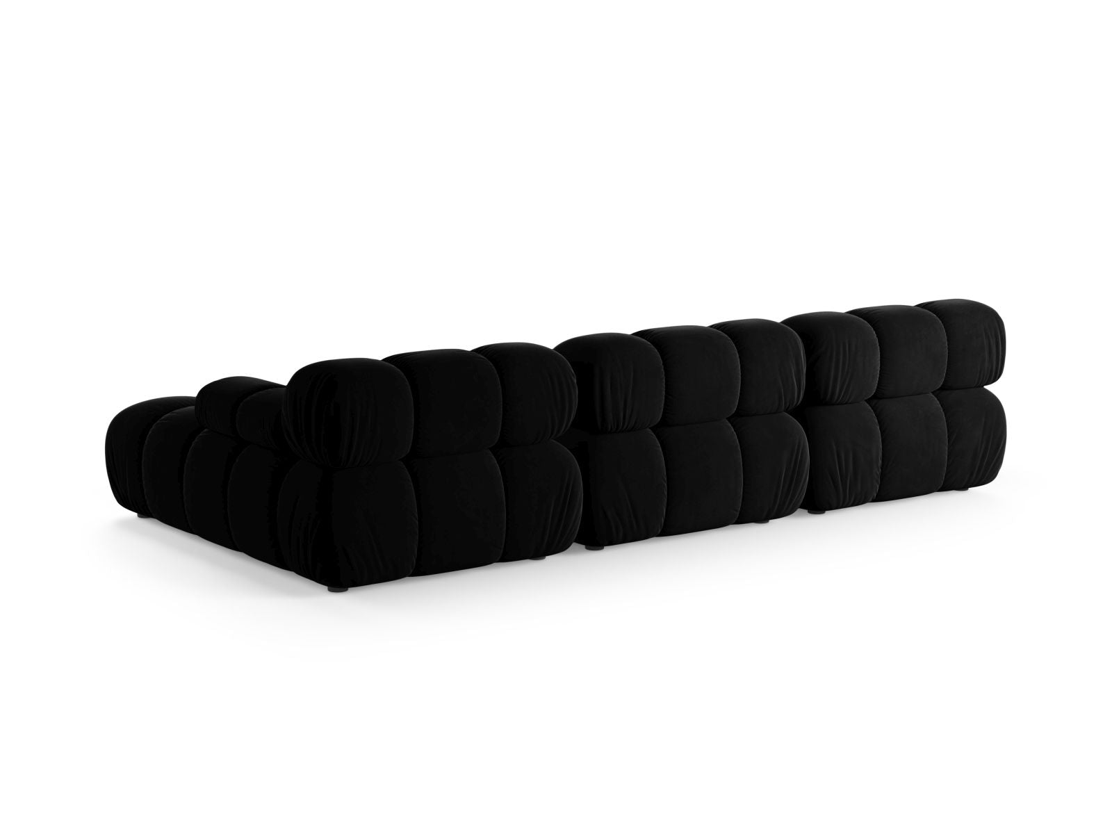 Elegantes 4-Sitzer Ecksofa Bellis in Black-Venus, ideal für stilvolle Wohnräume, vereint Funktionalität und modernes Design von Micadoni.