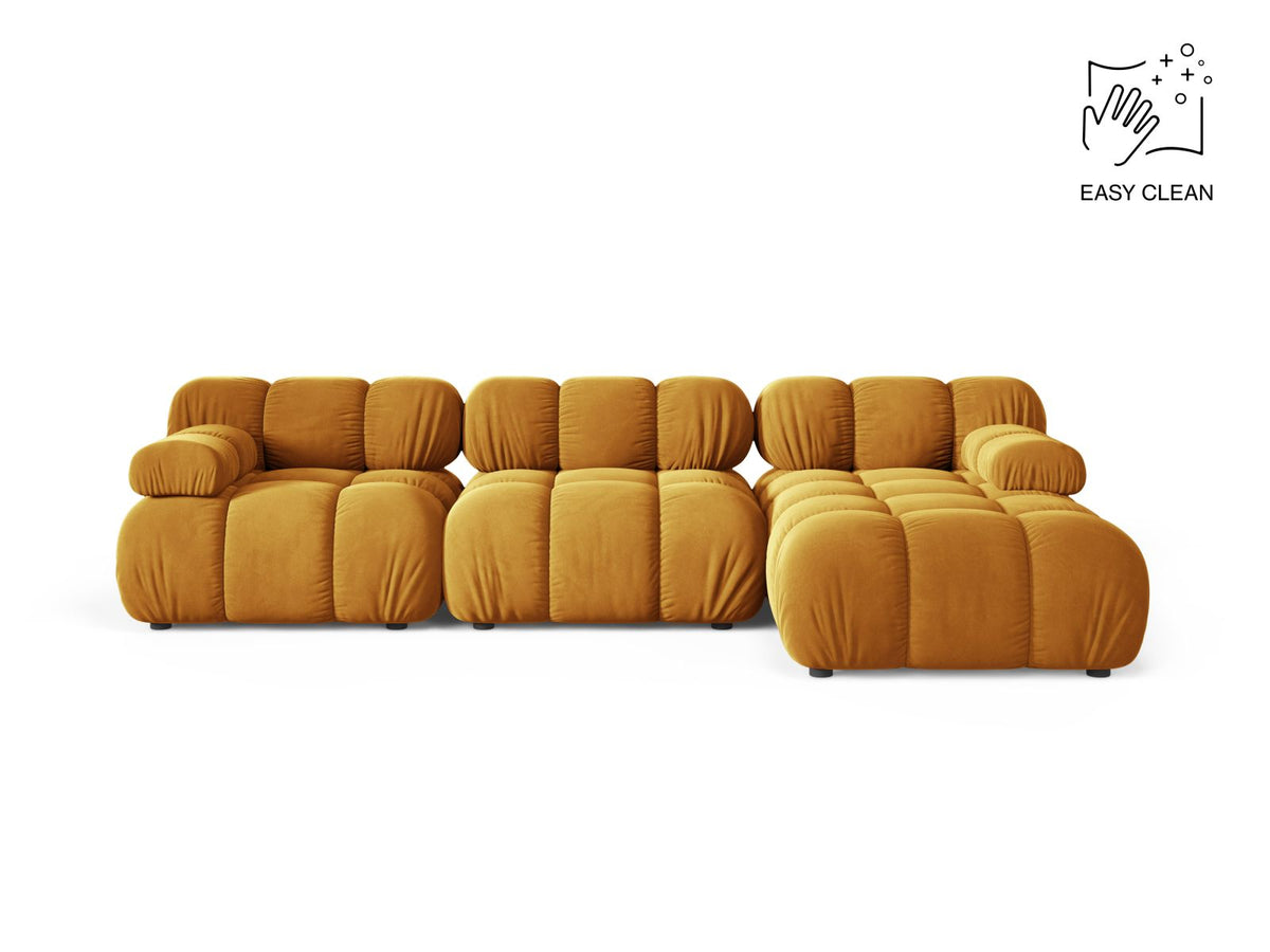 4-Sitzer Modular Ecksofa rechts Bellis in Yellow-Venus präsentiert im Onlineshop von KAQTU Design AG. Ecksofa rechts ist von Micadoni
