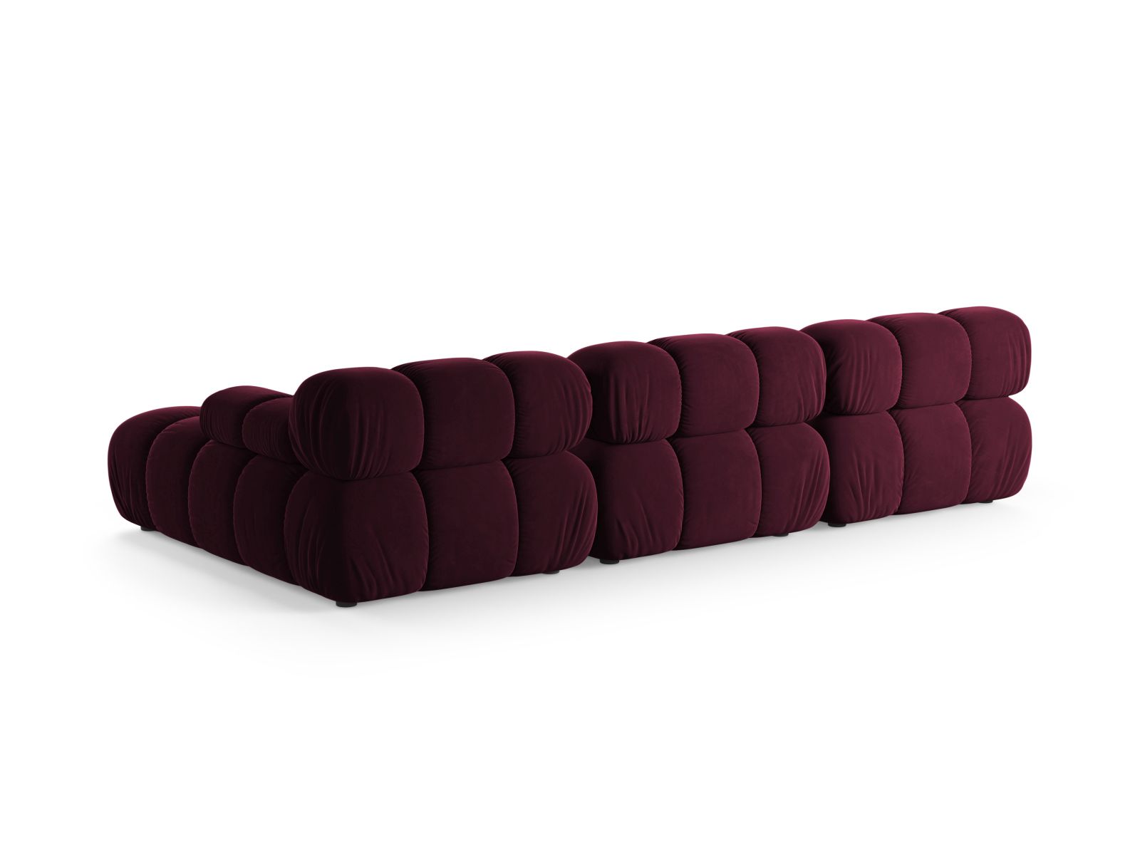 Elegantes 4-Sitzer Ecksofa Bellis in stilvollem Burgundy-Venus, ideal für entspannte Stunden und zeitgemäße Einrichtung.
