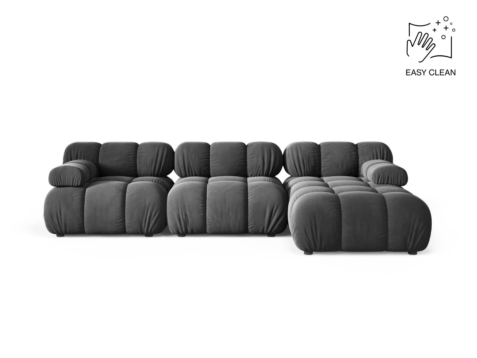 4-Sitzer Modular Ecksofa rechts Bellis in Grey-Venus präsentiert im Onlineshop von KAQTU Design AG. Ecksofa rechts ist von Micadoni