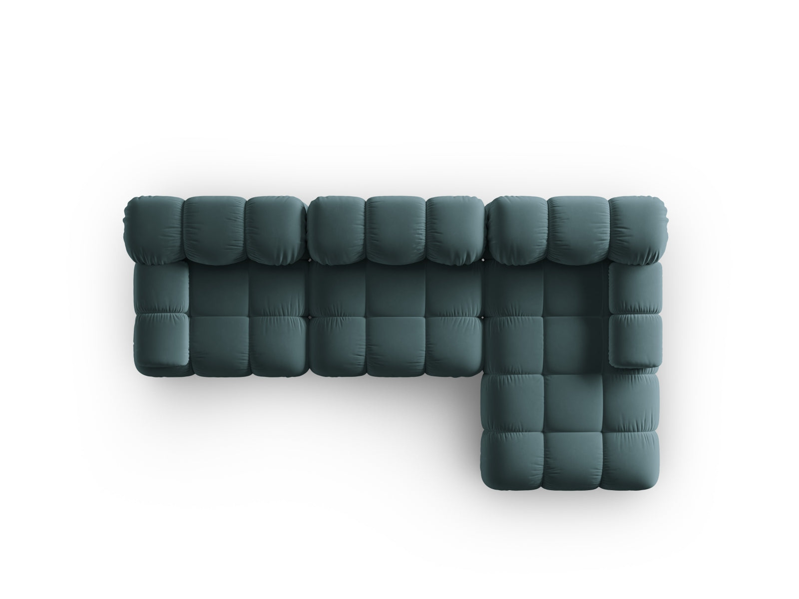 Entdecken Sie das Bellis Velour Ecksofa rechts von Micadoni – ein stilvolles 4-Sitzer Sofa (155 cm) für höchsten Komfort und individuelle Gestaltung.