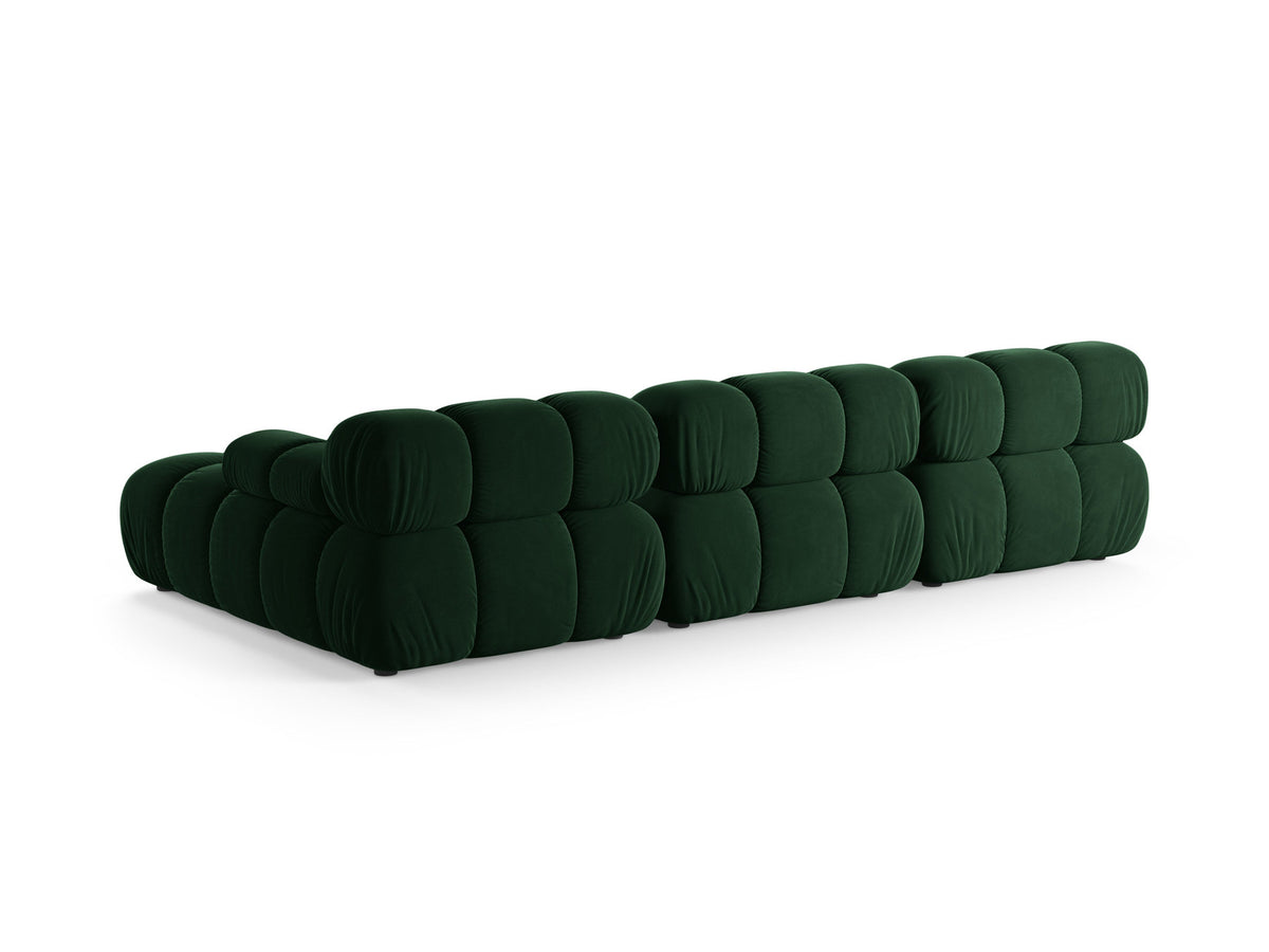 Bellis Velour modulares Ecksofa rechts 4 Sitzer 155cm in Bottle Green-Bluvel präsentiert im Onlineshop von KAQTU Design AG. L-Sofa rechts ist von Micadoni