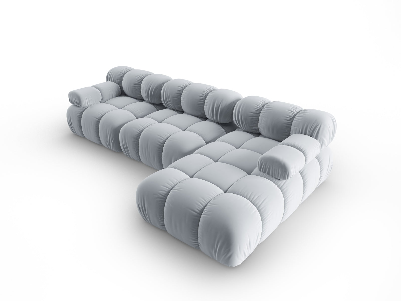 Entdecken Sie das elegante Bellis Velour Ecksofa rechts 4 Sitzer von Micadoni – stilvoll, modular und perfekt für entspannte Stunden!