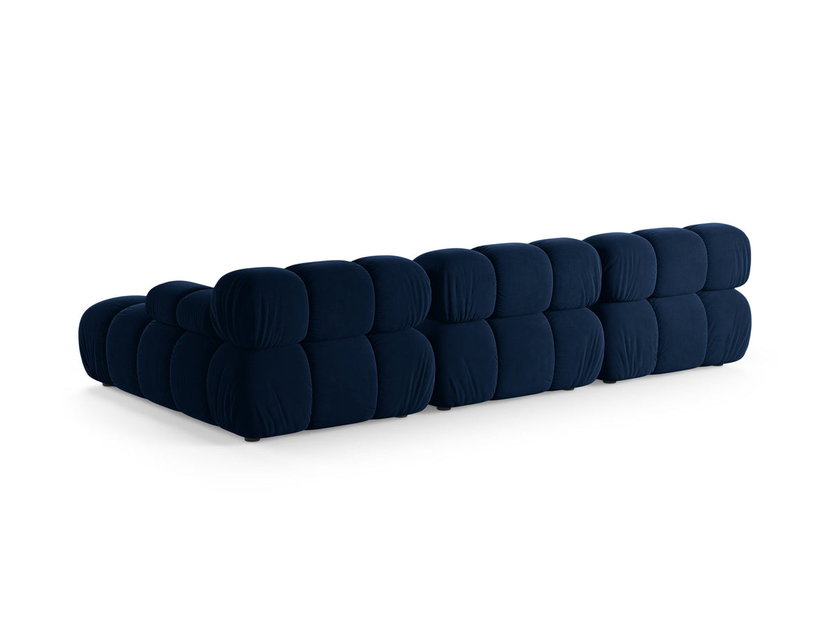Bellis Velour modulares Ecksofa rechts 4 Sitzer 155cm in Royal Blue-Bluvel präsentiert im Onlineshop von KAQTU Design AG. L-Sofa rechts ist von Micadoni