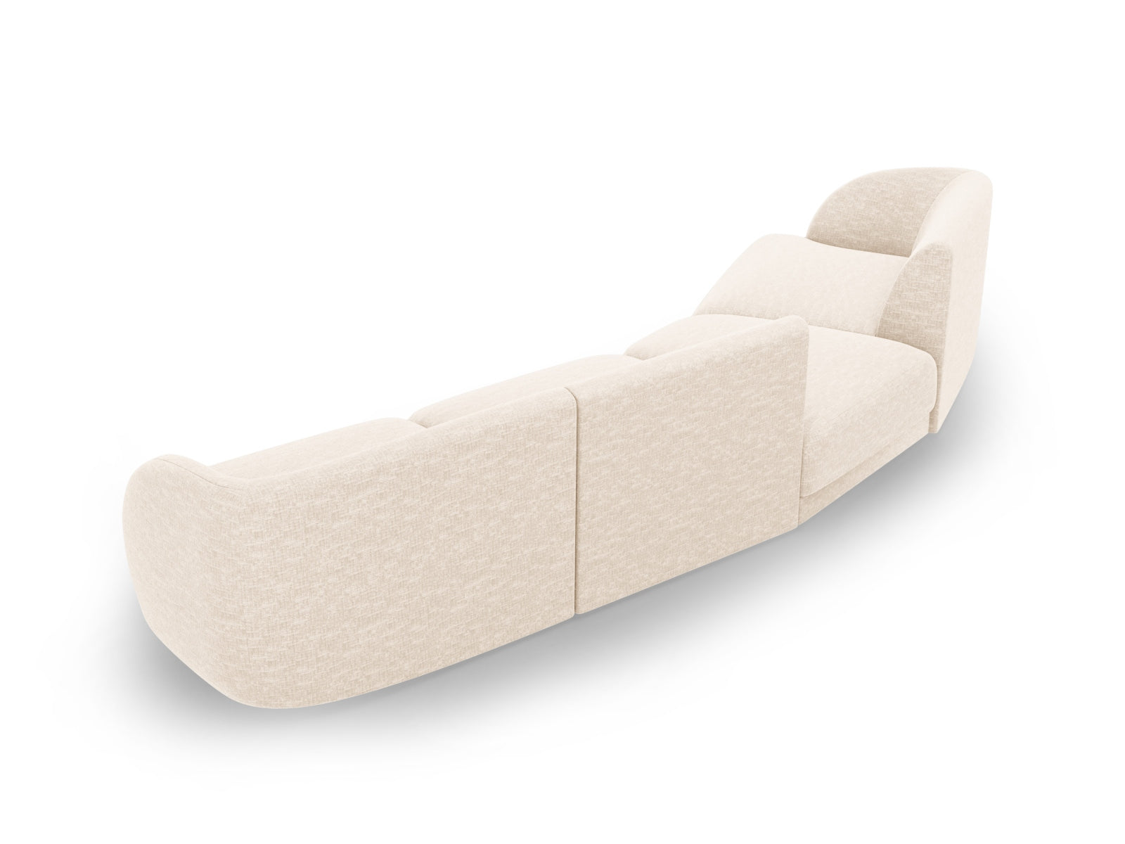 Miley Modulares Sofa links 4 Sitzer in Light Beige präsentiert im Onlineshop von KAQTU Design AG. L-Sofa links ist von Micadoni