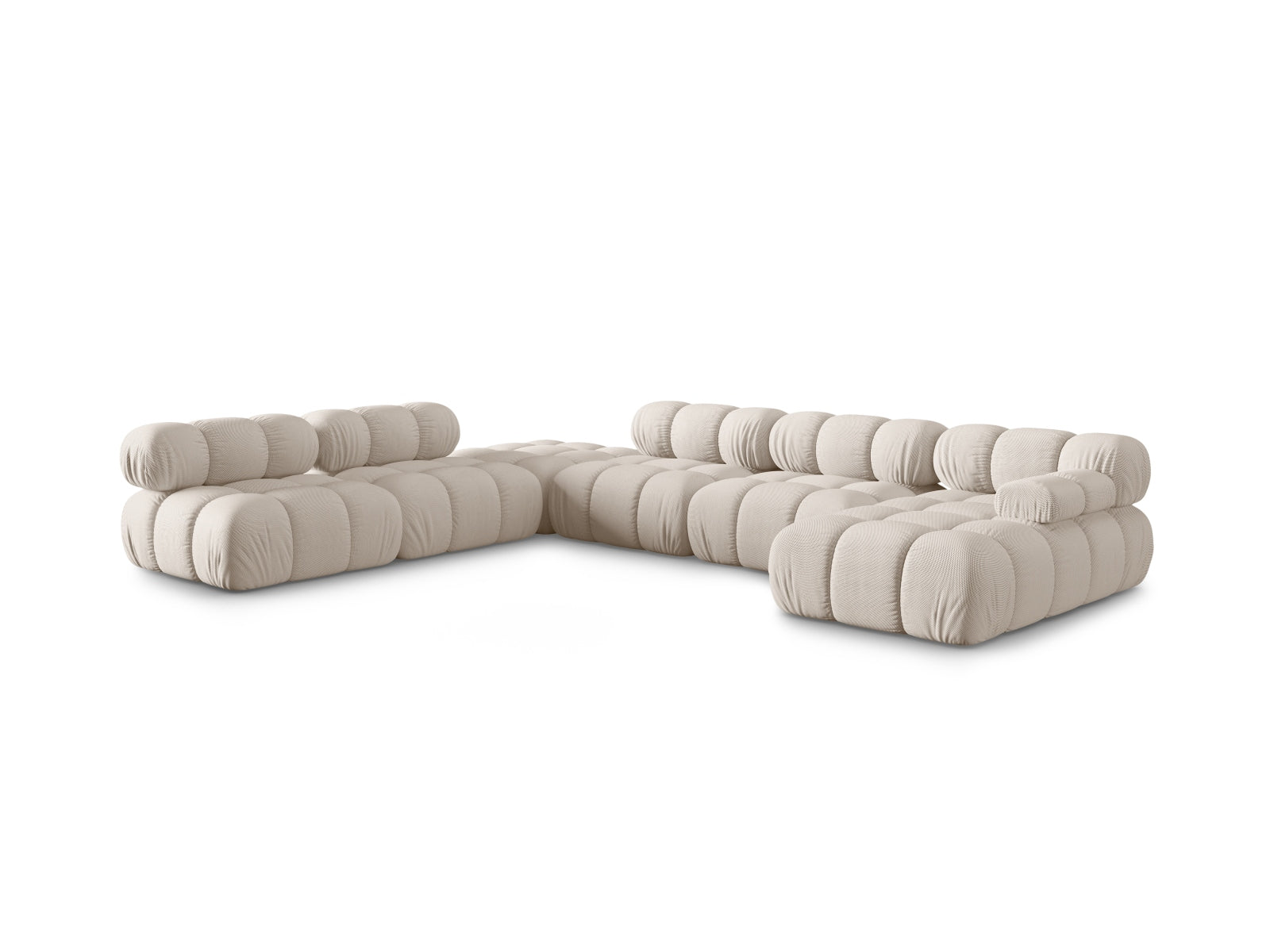 Bellis Modulares Panoramic Ecksofa links 7 Sitzer 282cm in Light Beige-Sonic präsentiert im Onlineshop von KAQTU Design AG. Ecksofa links ist von Micadoni
