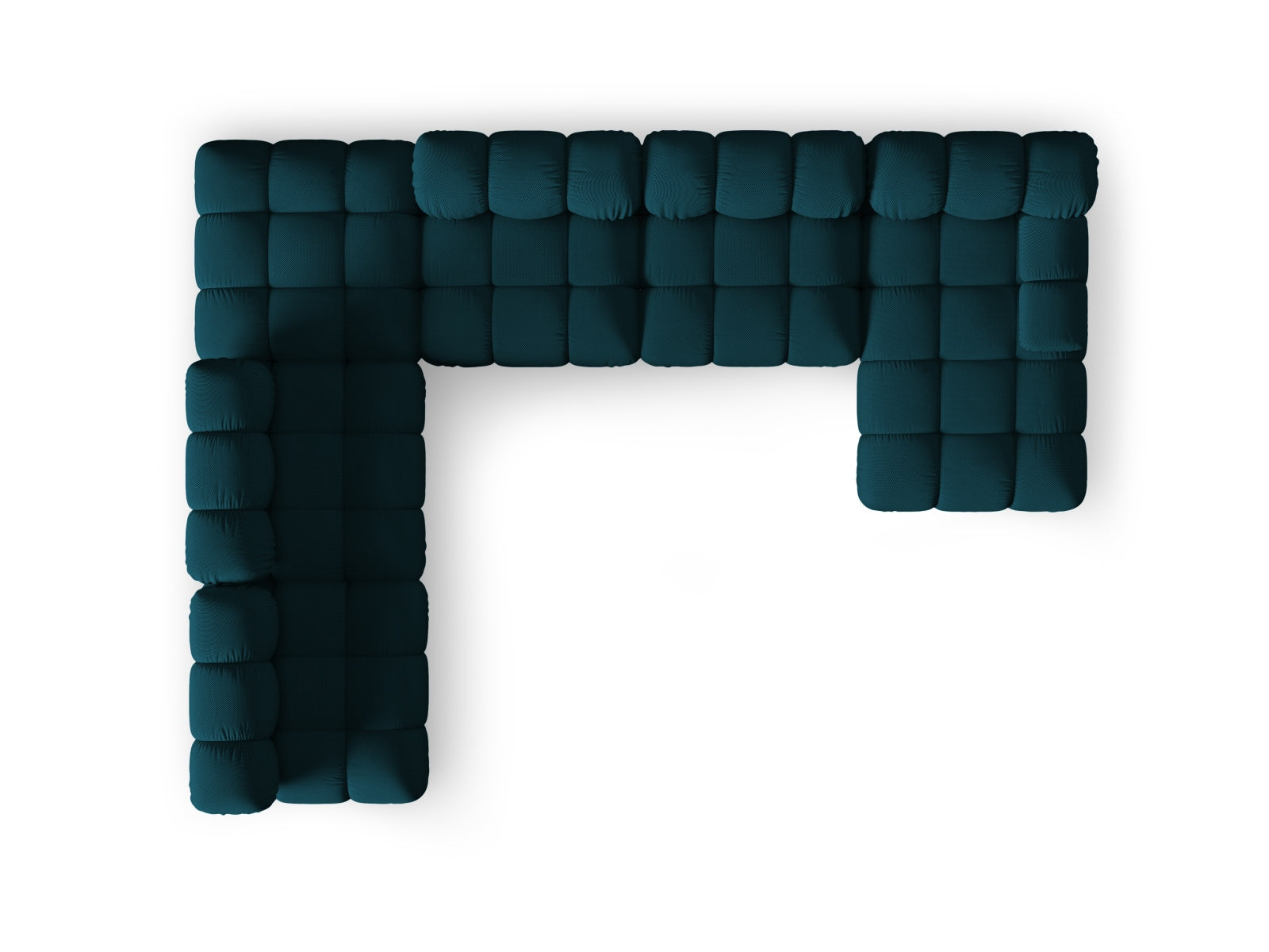 Modulares Bellis Ecksofa in Navy Blue-Sonic, 7 Sitzer, 282 cm, ideal für gemütliche Wohnräume, bietet Komfort und zeitgemäße Ästhetik.