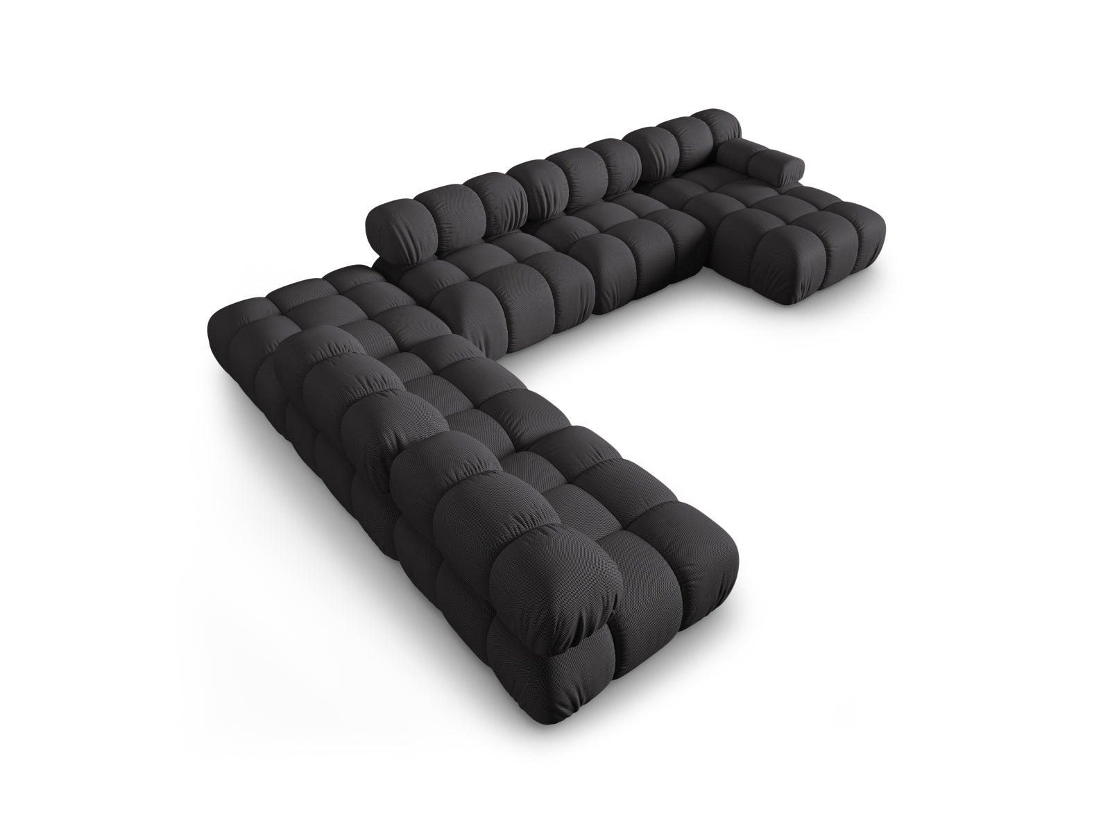 Modulares Bellis Ecksofa links in Espresso-Sonic, 7 Sitzer, 282 cm, perfekt für moderne Wohnkonzepte und gemütliche Zusammenkünfte.