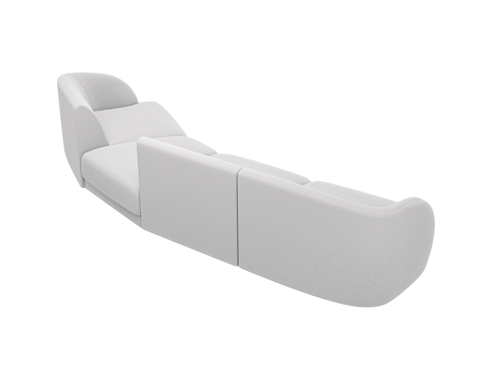 Miley Modulares Sofa rechts 4 Sitzer in Light Grey präsentiert im Onlineshop von KAQTU Design AG. L-Sofa rechts ist von Micadoni