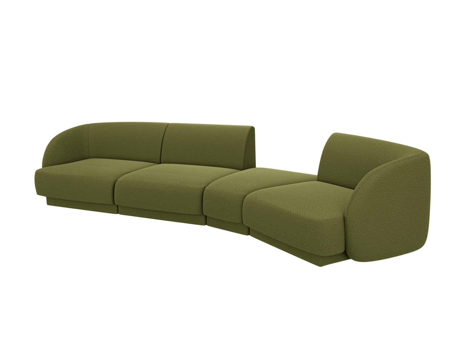 Miley Modulares Sofa rechts 4 Sitzer in Dark Olive Green präsentiert im Onlineshop von KAQTU Design AG. L-Sofa rechts ist von Micadoni