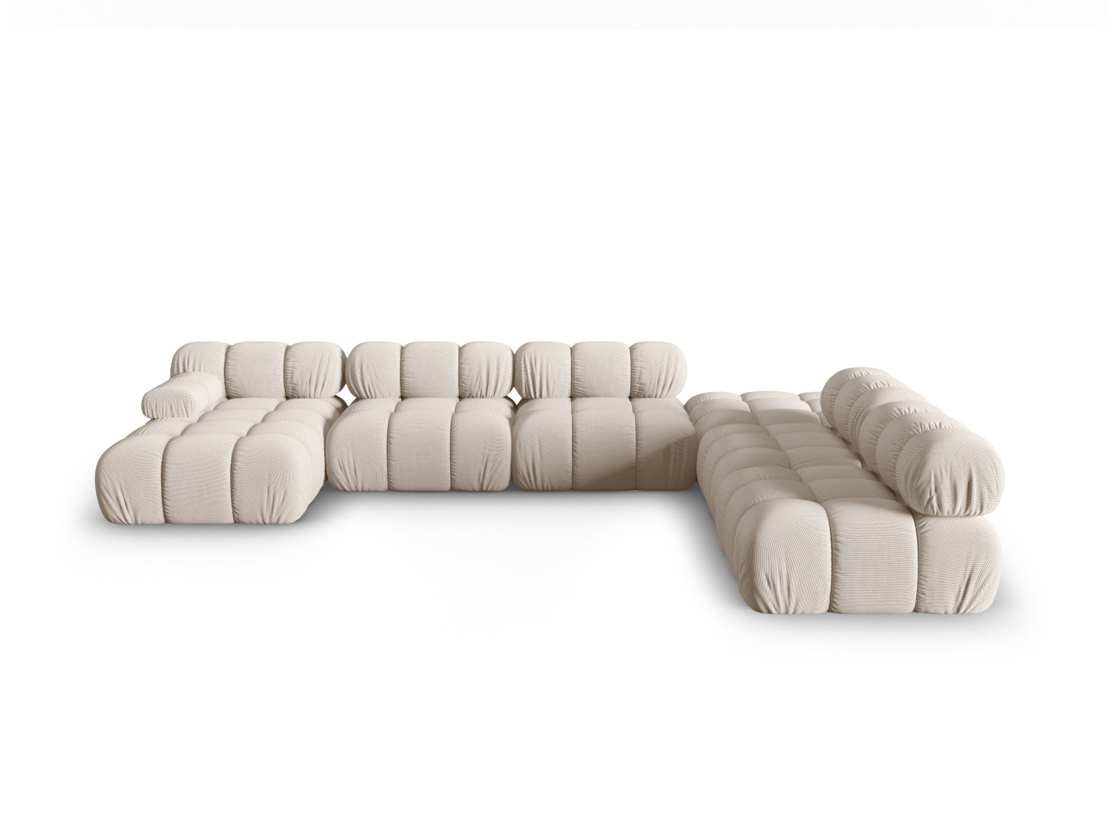 Bellis Modulares Panoramic Ecksofa rechts 7 Sitzer 282cm in Light Beige-Sonic präsentiert im Onlineshop von KAQTU Design AG. Ecksofa rechts ist von Micadoni