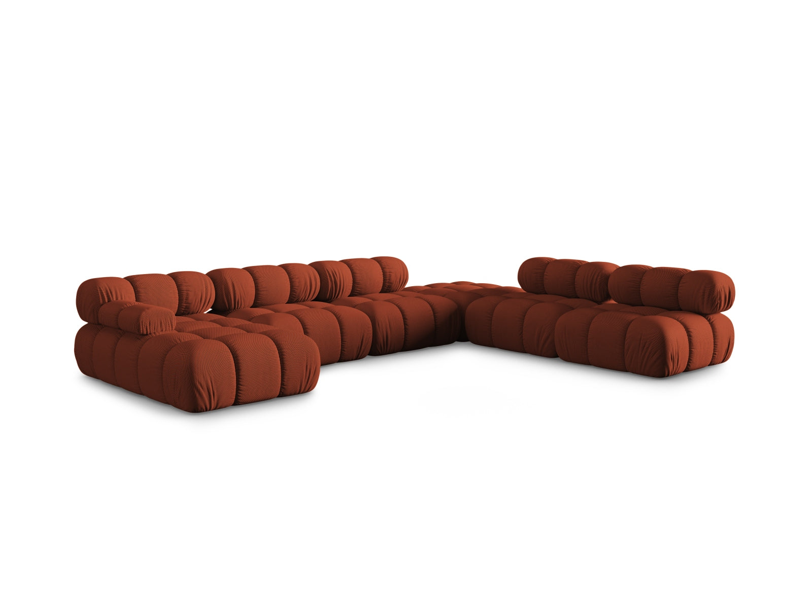 Bellis Modulares Panoramic Ecksofa rechts 7 Sitzer 282cm in Brick präsentiert im Onlineshop von KAQTU Design AG. Ecksofa rechts ist von Micadoni