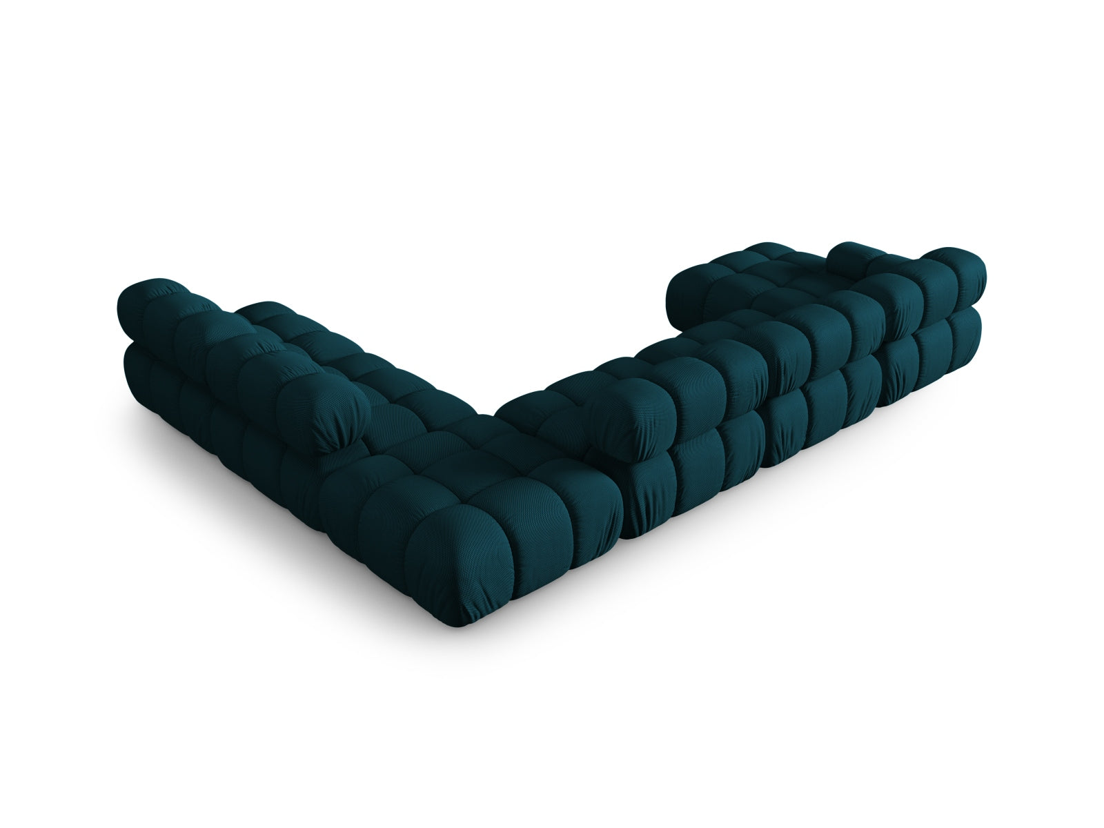 Elegantes Bellis Ecksofa in Navy Blue-Sonic, 7-Sitzer, 282 cm, ideal für stilvolle Wohnräume und gesellige Abende.