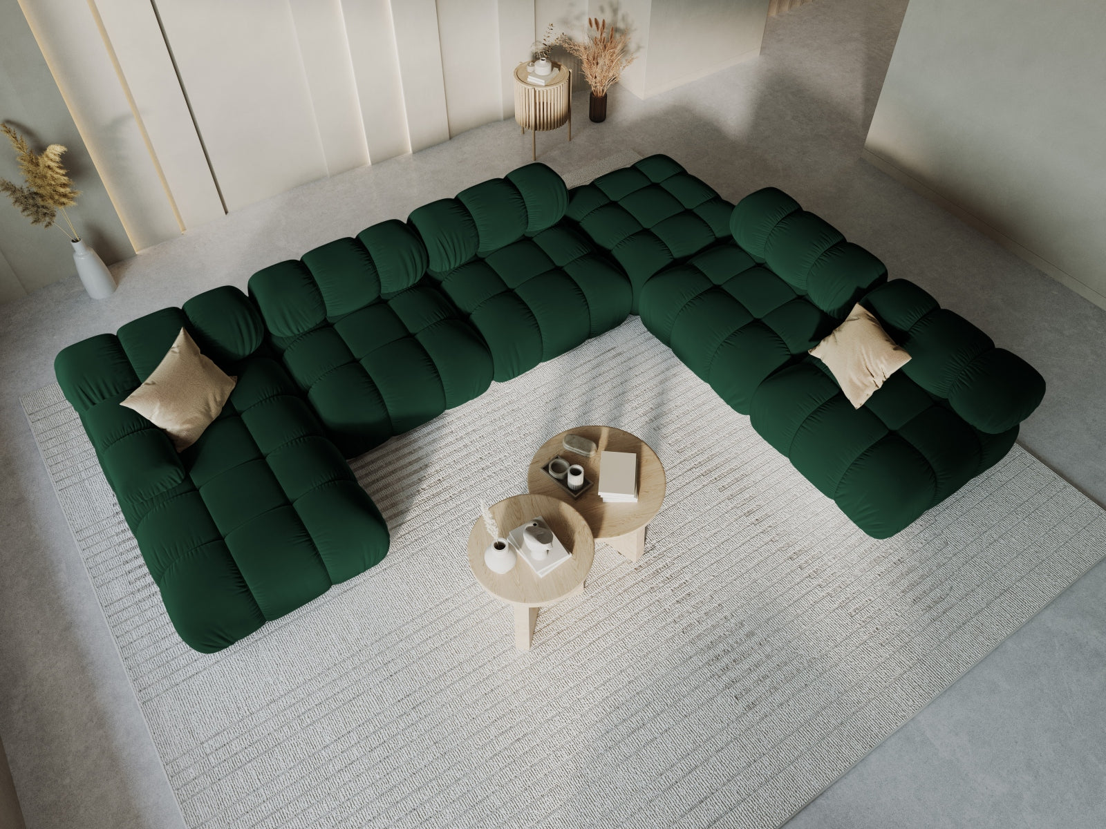 Entdecken Sie das stilvolle Bellis Velour Ecksofa von Micadoni – ein 7-Sitzer mit 282 cm, ideal für Komfort und Eleganz in Ihrem Wohnzimmer.