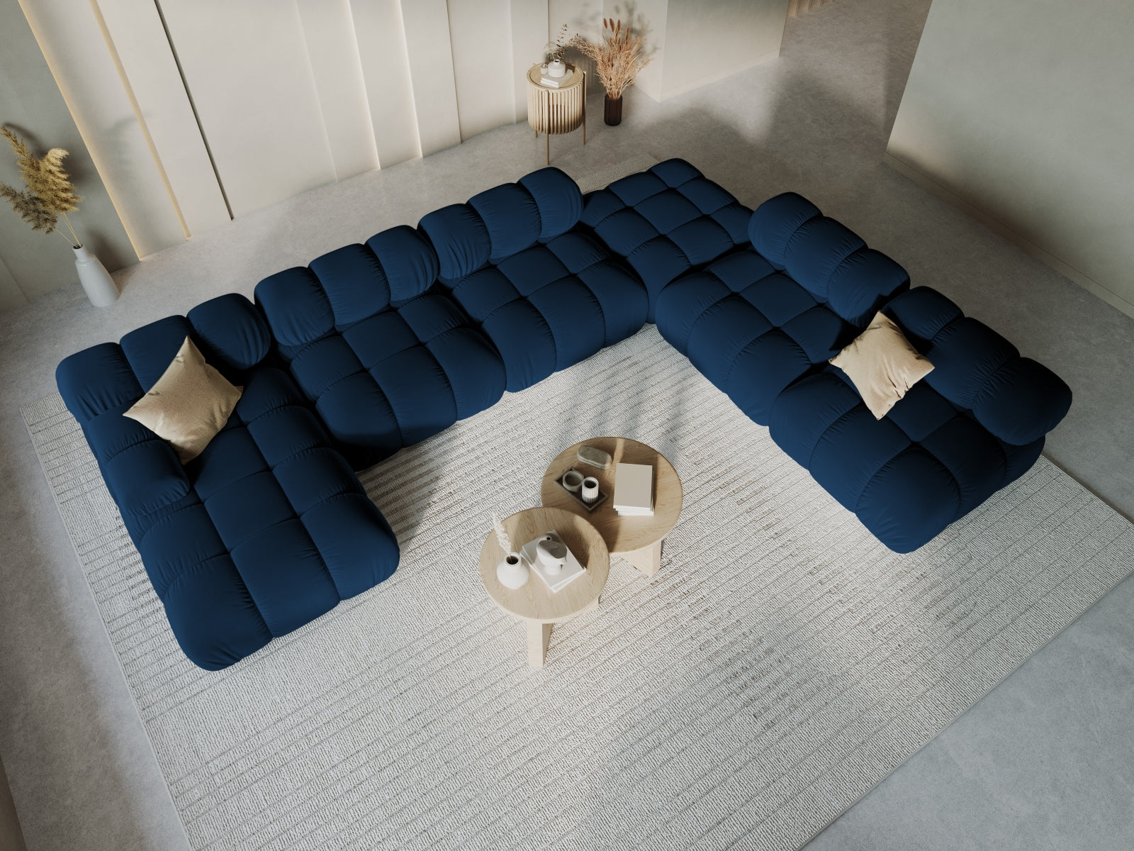 Entdecken Sie das stilvolle Bellis Velour Ecksofa von Micadoni – ein 7-Sitzer mit 282 cm, ideal für Komfort und Eleganz in Ihrem Wohnzimmer.