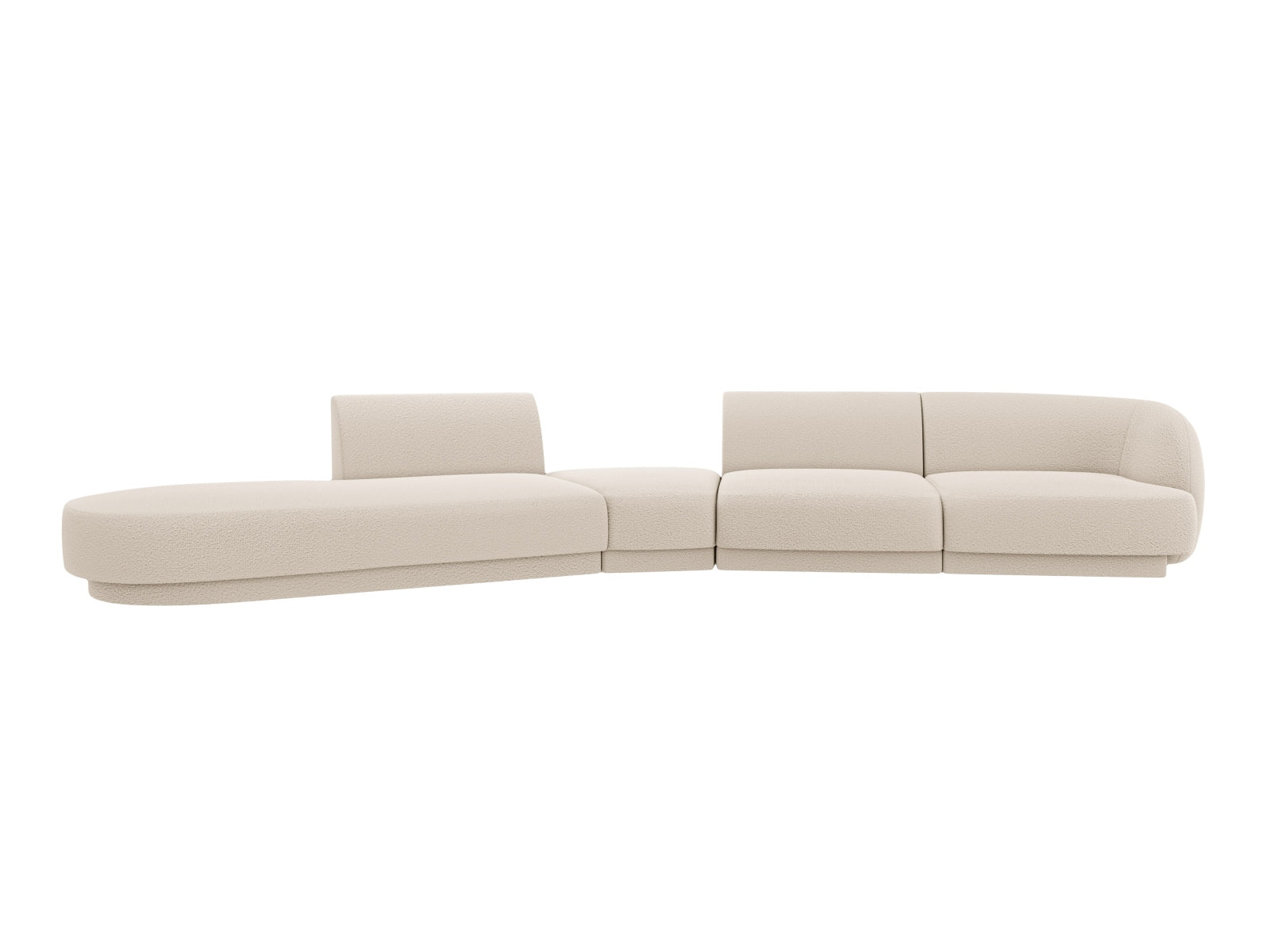 Miley Modulares Sofa links 5 Sitzer in Beige präsentiert im Onlineshop von KAQTU Design AG. L-Sofa links ist von Micadoni