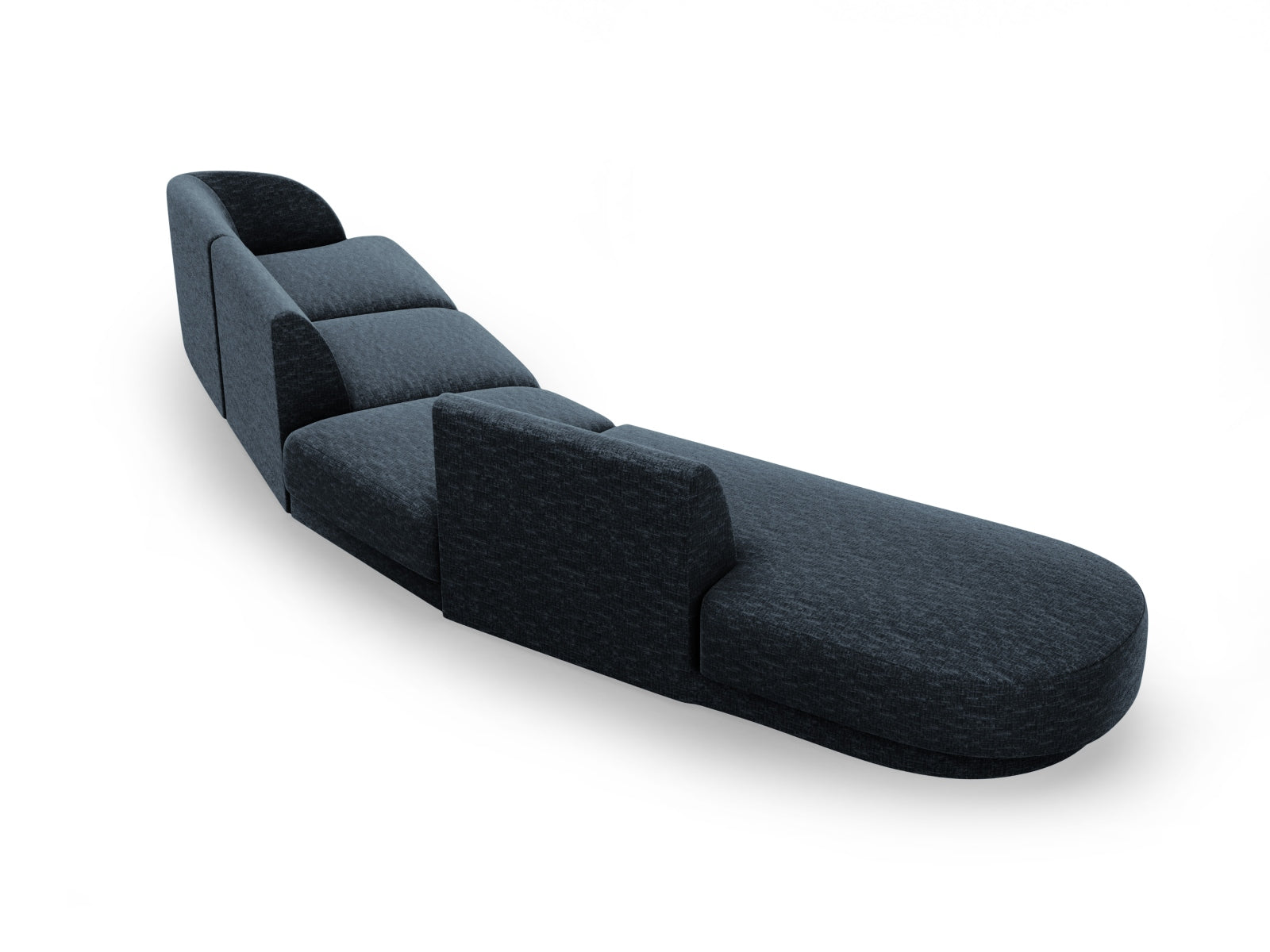 Miley Modulares Sofa links 5 Sitzer in Royal Blue präsentiert im Onlineshop von KAQTU Design AG. L-Sofa links ist von Micadoni