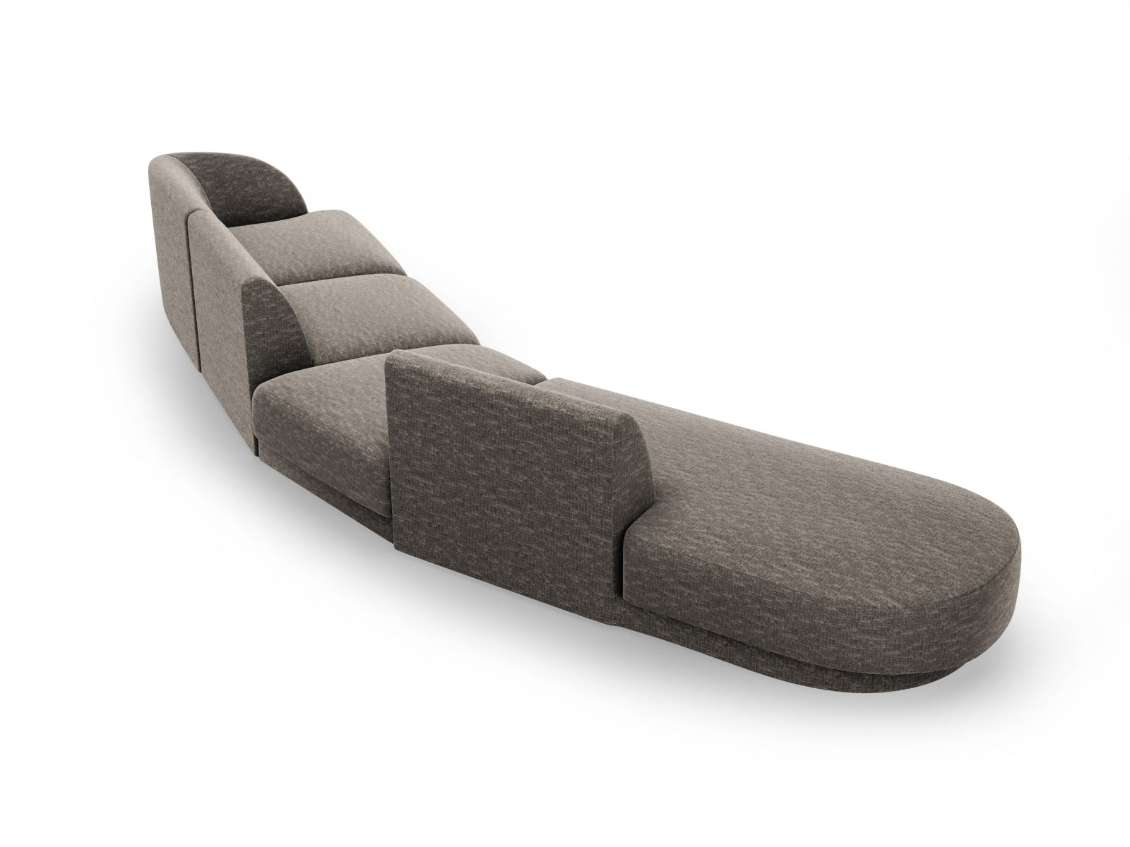 Miley Modulares Sofa links 5 Sitzer in Grey präsentiert im Onlineshop von KAQTU Design AG. L-Sofa links ist von Micadoni