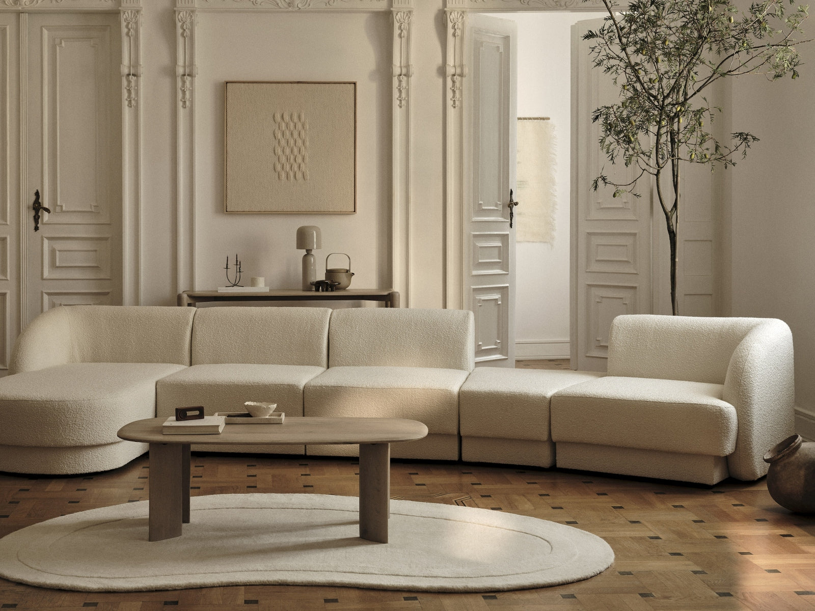 Miley Modulares Sofa rechts 5 Sitzer in Black präsentiert im Onlineshop von KAQTU Design AG. L-Sofa rechts ist von Micadoni