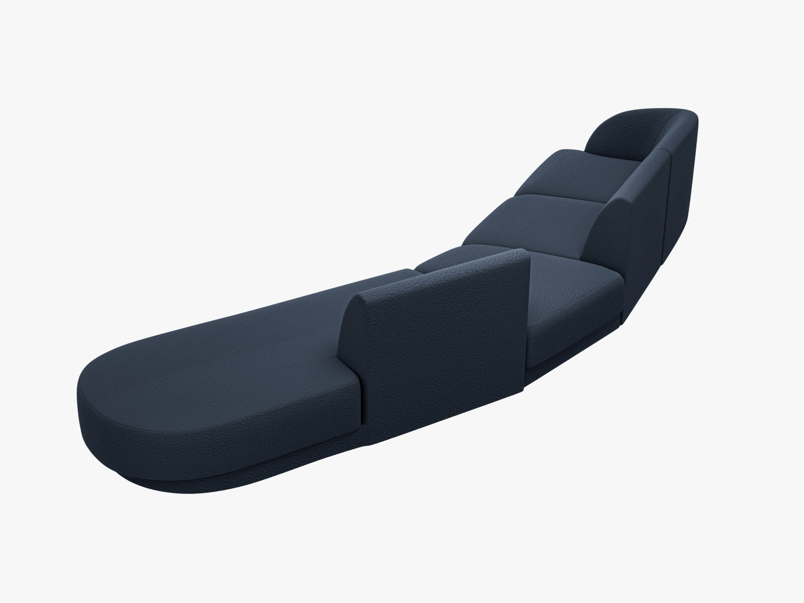 Miley Modulares Sofa rechts 5 Sitzer in Dark Blue präsentiert im Onlineshop von KAQTU Design AG. L-Sofa rechts ist von Micadoni
