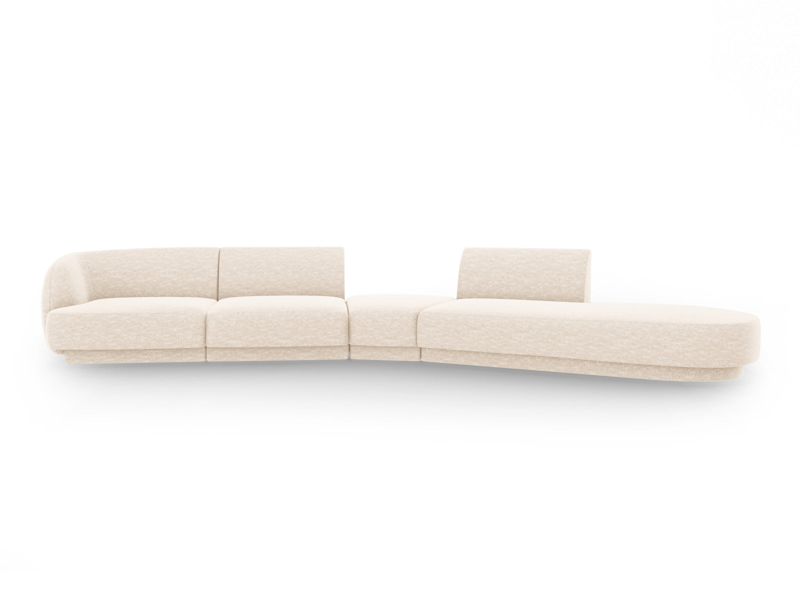 Miley Modulares Sofa rechts 5 Sitzer in Light Beige präsentiert im Onlineshop von KAQTU Design AG. L-Sofa rechts ist von Micadoni