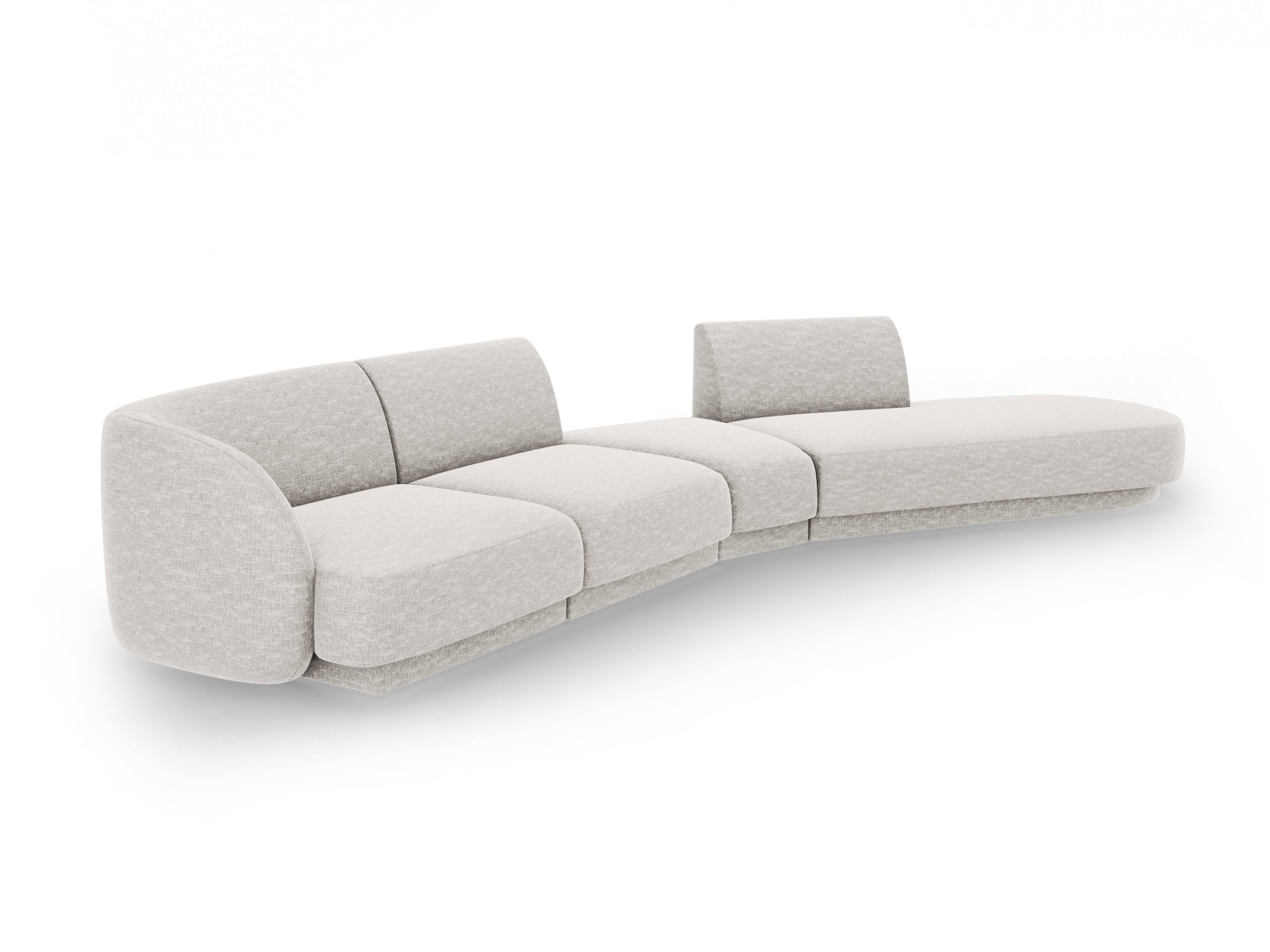 Miley Modulares Sofa rechts 5 Sitzer in Light Grey präsentiert im Onlineshop von KAQTU Design AG. L-Sofa rechts ist von Micadoni