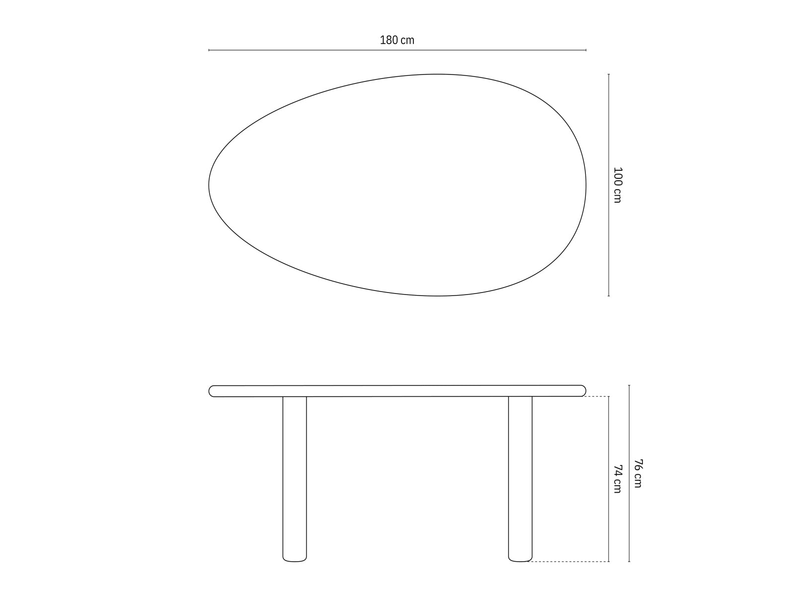 Esstisch Aita 6 Plätze, 180x100 in  präsentiert im Onlineshop von KAQTU Design AG. Esstisch ist von Micadoni