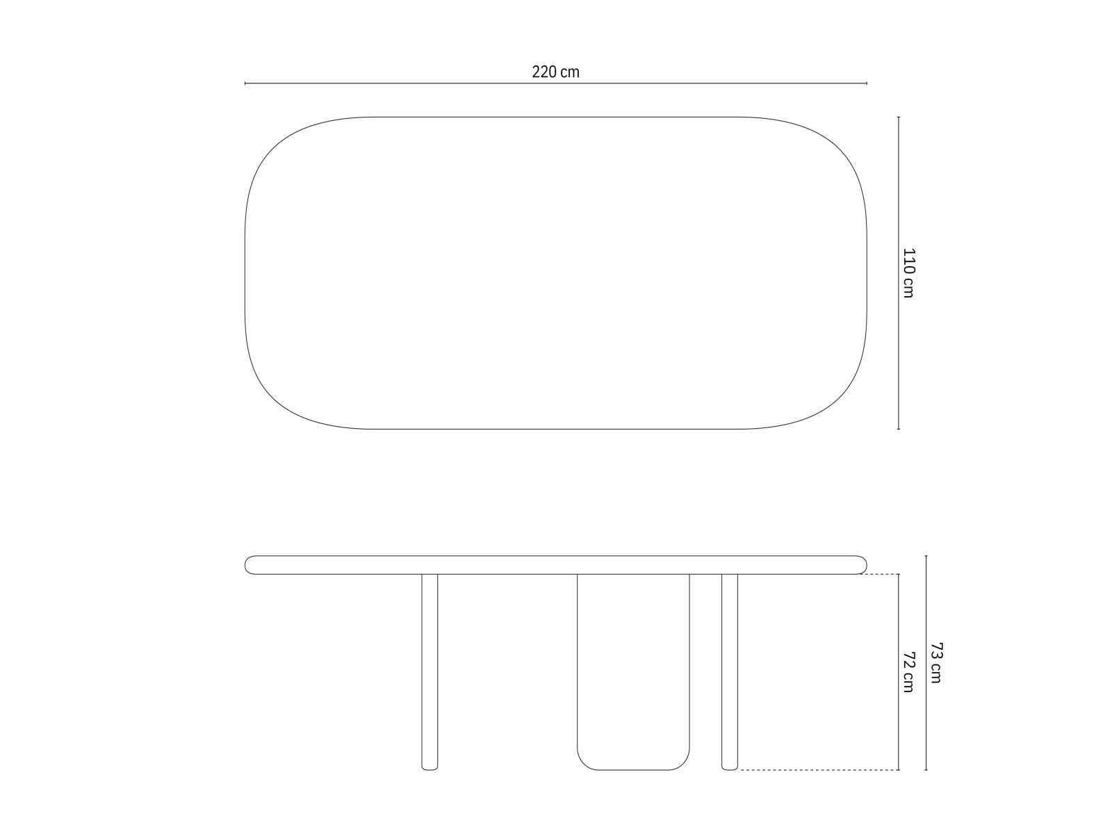 Esstisch Talaia 8 Plätze, 220x110 in  präsentiert im Onlineshop von KAQTU Design AG. Esstisch ist von Micadoni