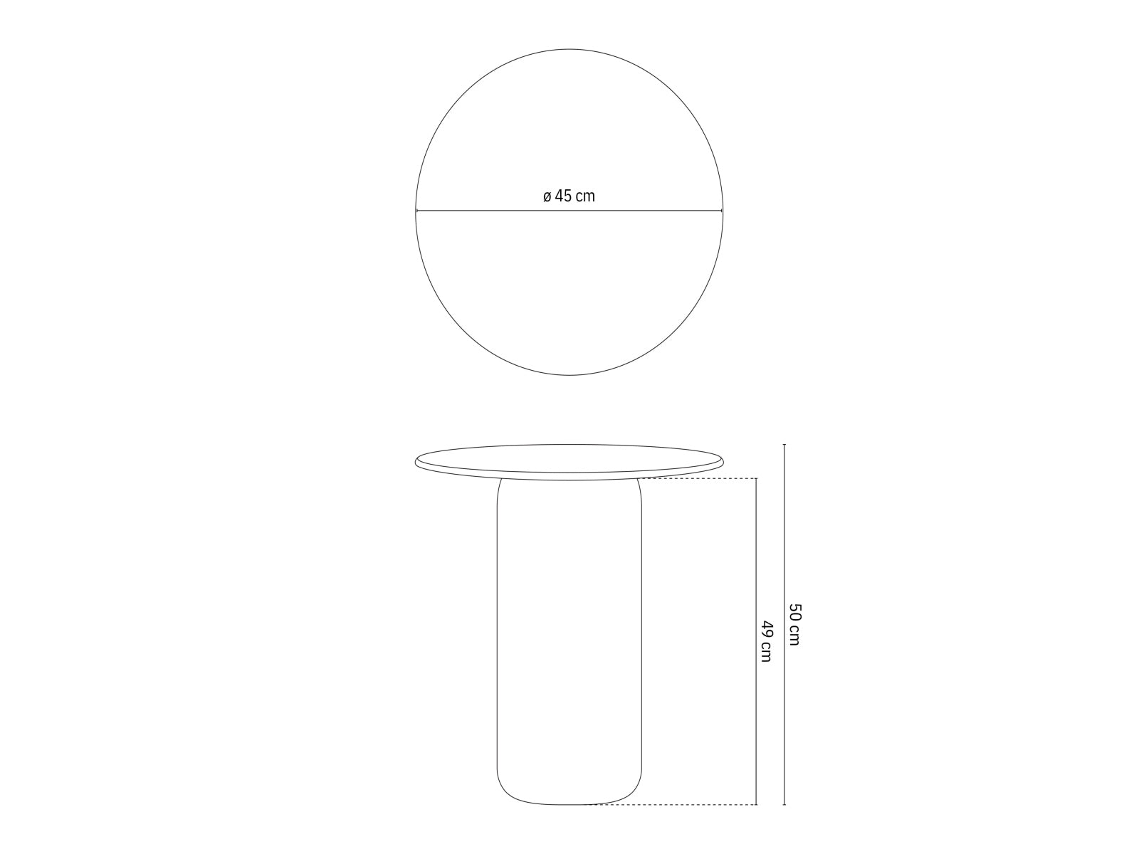 Beistelltisch Clementin, 45x45x50 in  präsentiert im Onlineshop von KAQTU Design AG. Beistelltisch ist von Micadoni