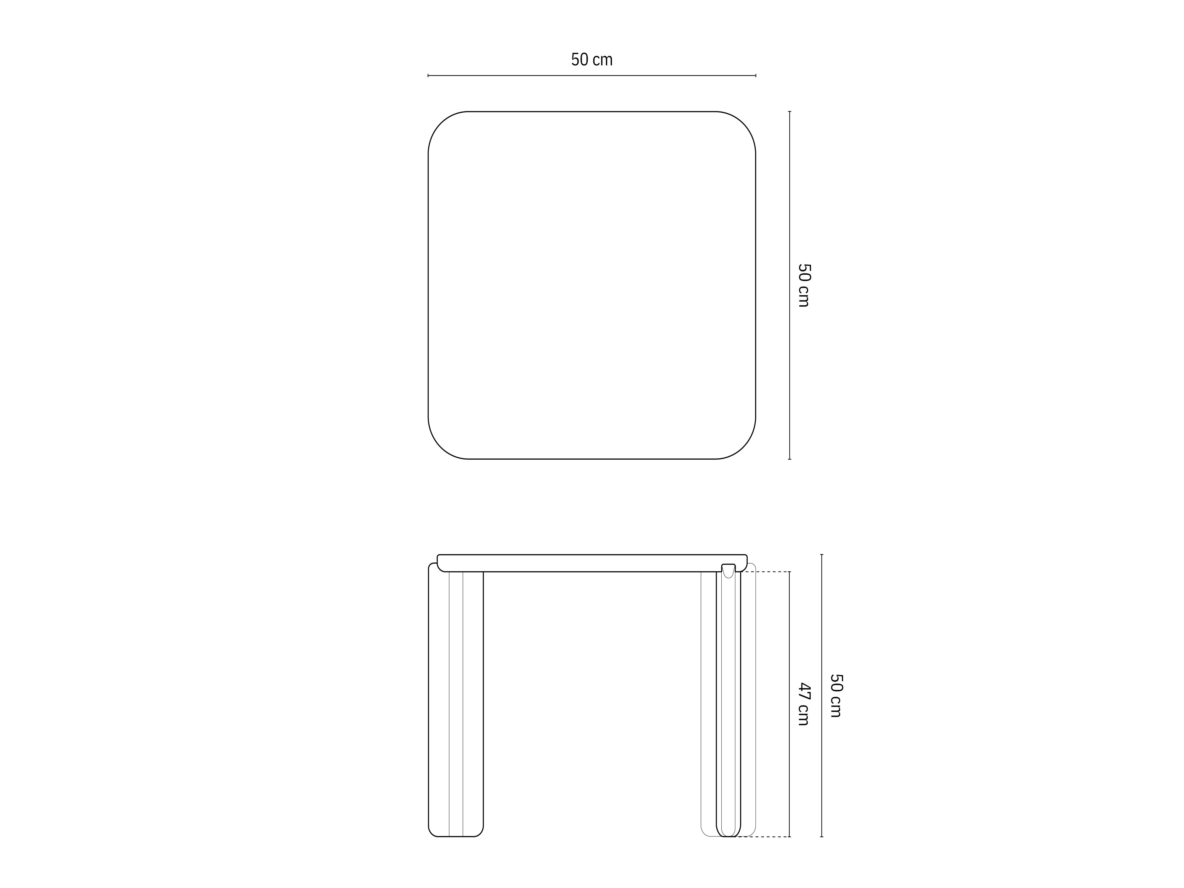 Beistelltisch Jonc 50x50 in  präsentiert im Onlineshop von KAQTU Design AG. Beistelltisch ist von Micadoni