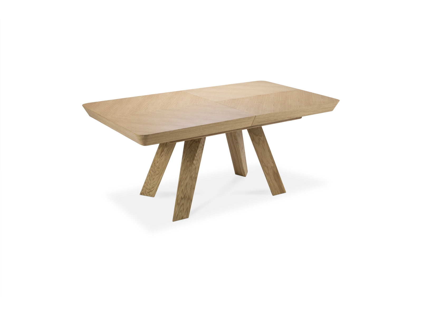 Sally ausziehbarer Tisch 14 Sitzer in Eiche natur Furnier / Eiche präsentiert im Onlineshop von KAQTU Design AG. Esstisch ist von Micadoni