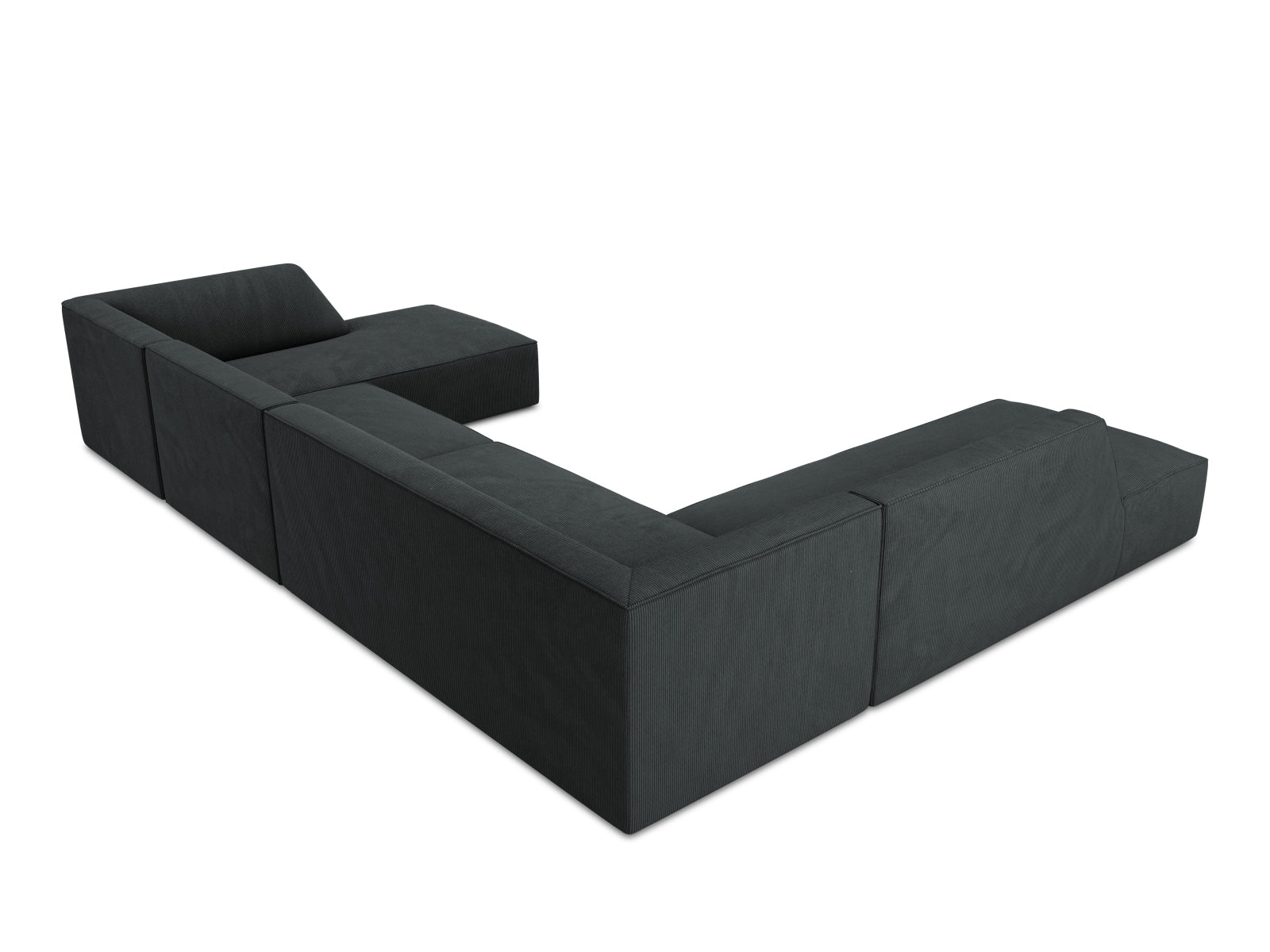 Ruby Panoramic Ecksofa links 7 Sitzer in Black präsentiert im Onlineshop von KAQTU Design AG. Ecksofa links ist von Micadoni