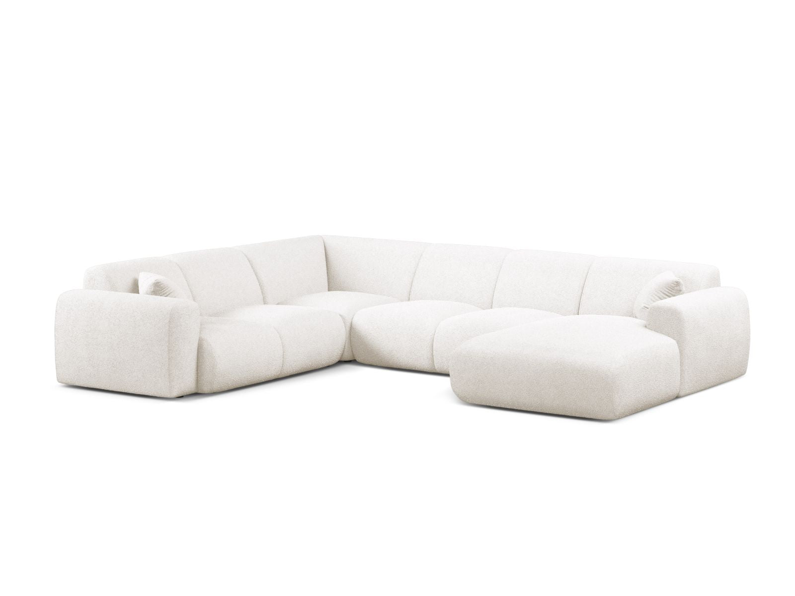 6-Sitzer Modular Ecksofa Panoramic links Molino in White-Baloo präsentiert im Onlineshop von KAQTU Design AG. Ecksofa links ist von Micadoni