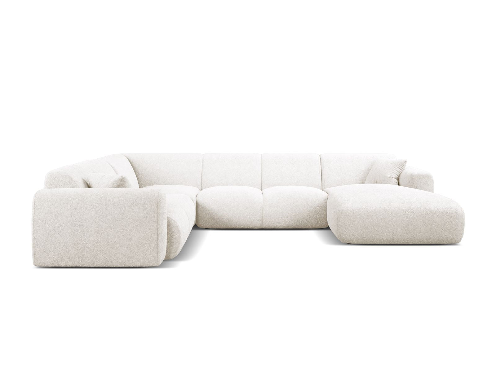 6-Sitzer Modular Ecksofa Panoramic links Molino in White-Baloo präsentiert im Onlineshop von KAQTU Design AG. Ecksofa links ist von Micadoni
