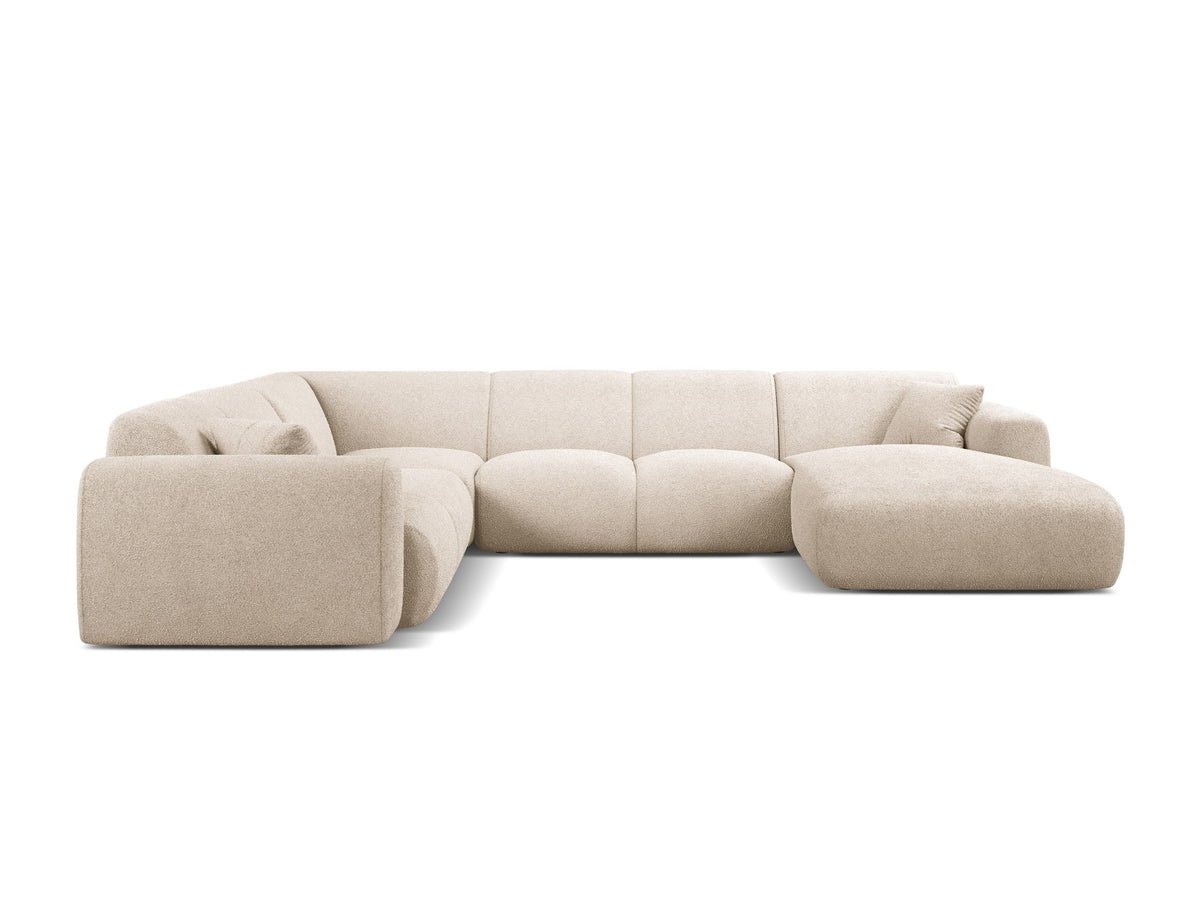 6-Sitzer Modular Ecksofa Panoramic links Molino in Beige-Baloo präsentiert im Onlineshop von KAQTU Design AG. Ecksofa links ist von Micadoni