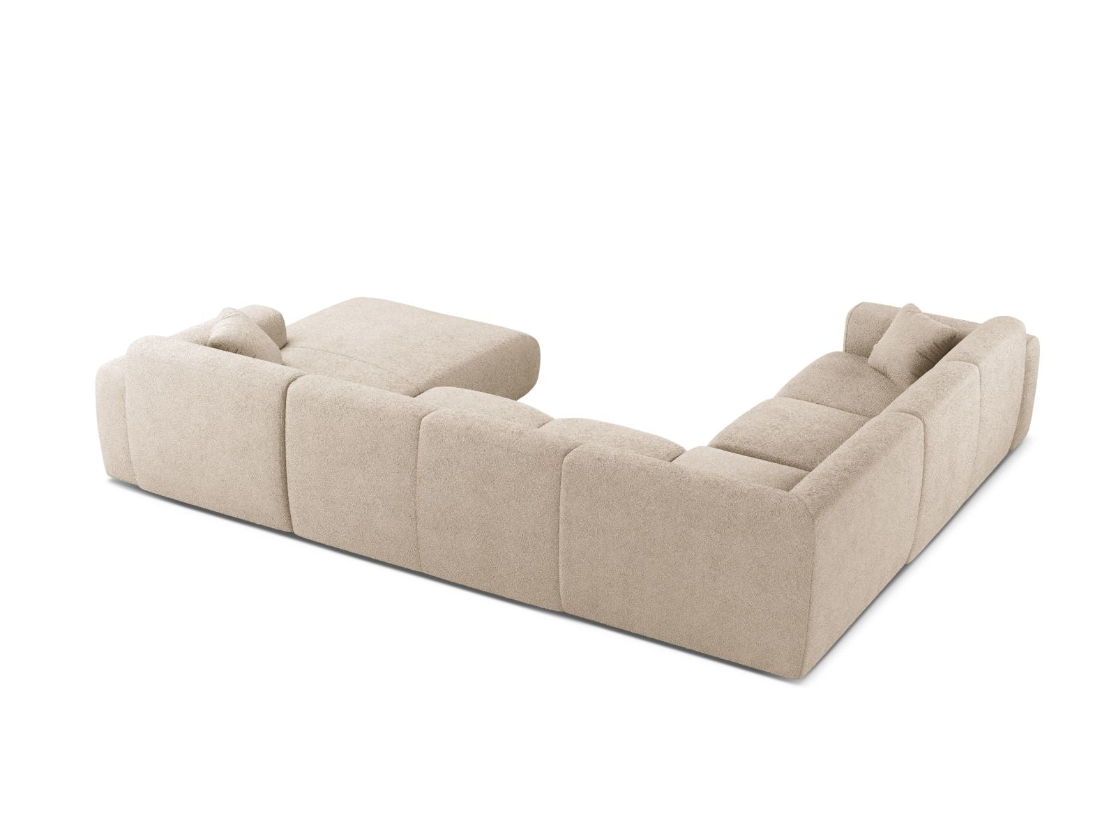 Elegantes 6-Sitzer Ecksofa Molino von Micadoni, modular und panoramisch, perfekt für gemütliche und stilvolle Wohnlandschaften.