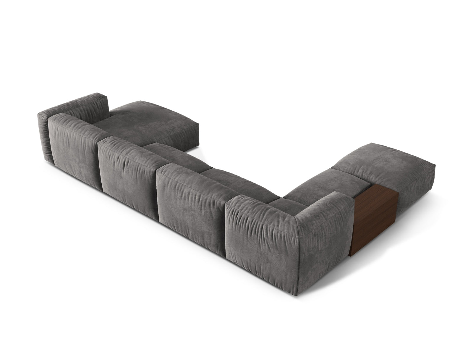 Martina Modulares Panoramic Ecksofa links 5 Sitzer in Grey präsentiert im Onlineshop von KAQTU Design AG. Ecksofa links ist von Micadoni